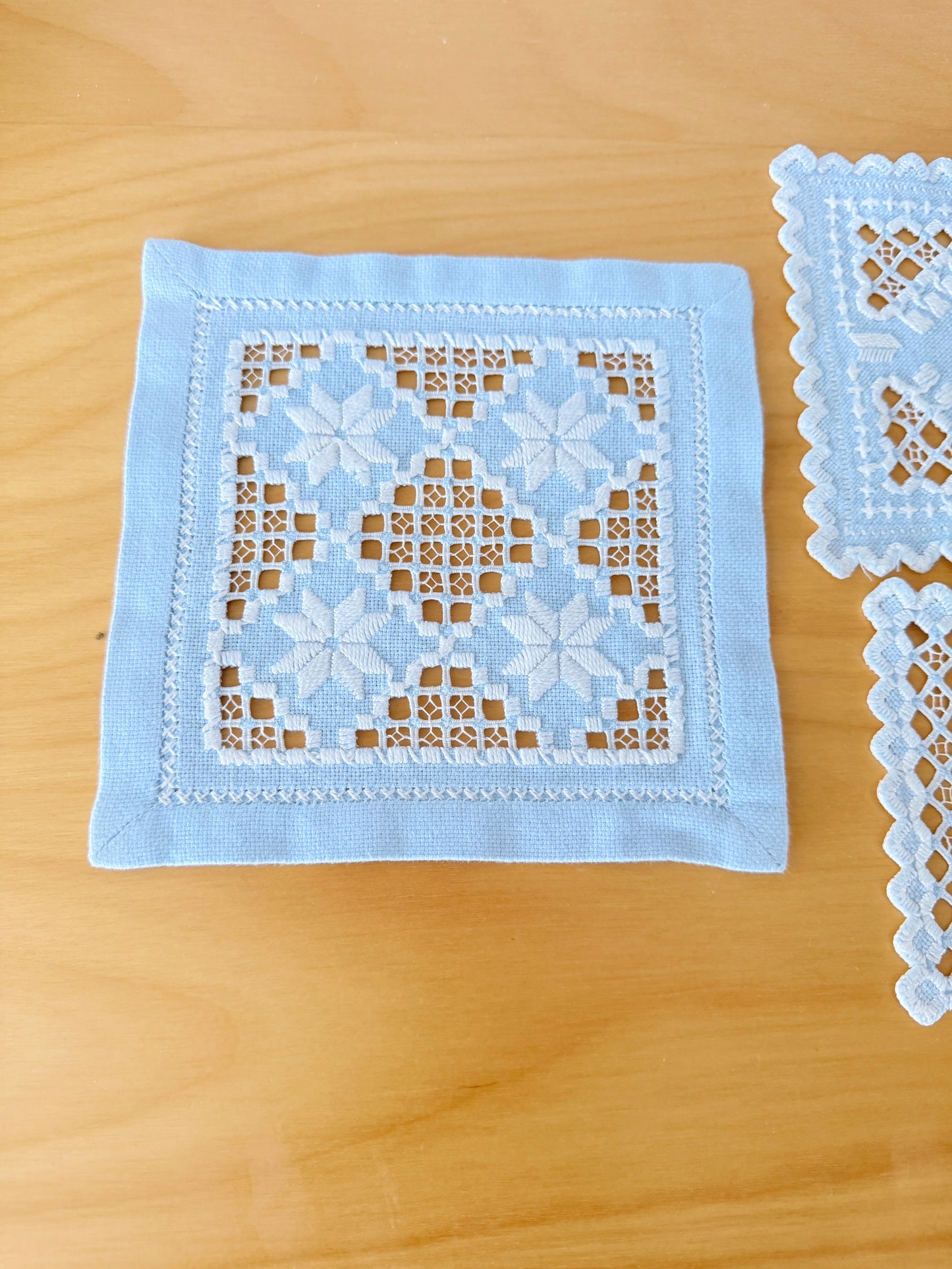 北欧手芸/ハタンガー刺繍/クロス、ドイリー/3枚セット