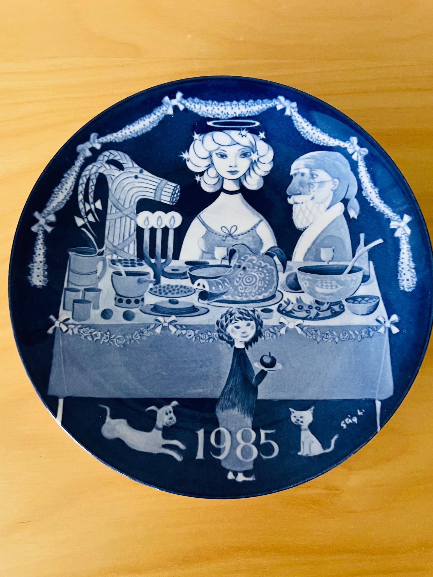 Gustavsberg/グスタフスベリ/Stig Lindberg/ステイグ.リンドベリ/Jul Tallrik/クリスマスプレート/1985年