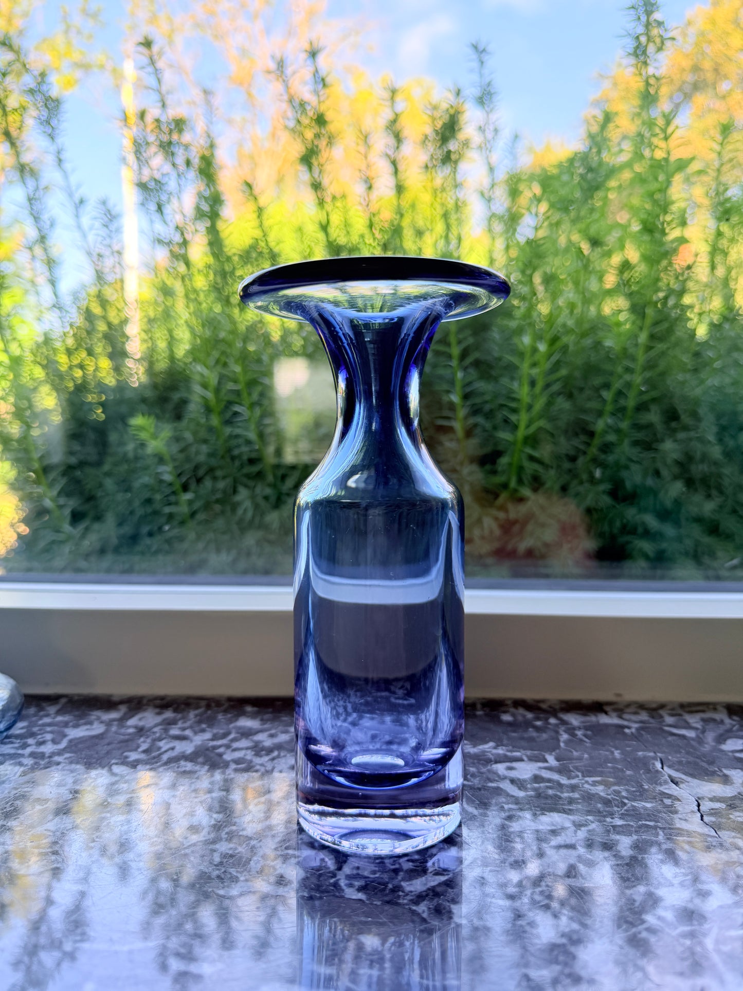 iittala/イッタラ/Tapio Wirkkala/タピオ.ヴィルカーラ/ベース型アートピース/3539/アメジストxブルー