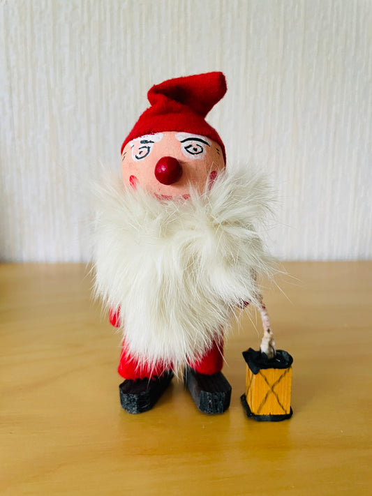 北欧のクリスマス/Svensk Hemslöjd/Tomte med Rantan/白い真っ白もふもふお髭のトムテさん
