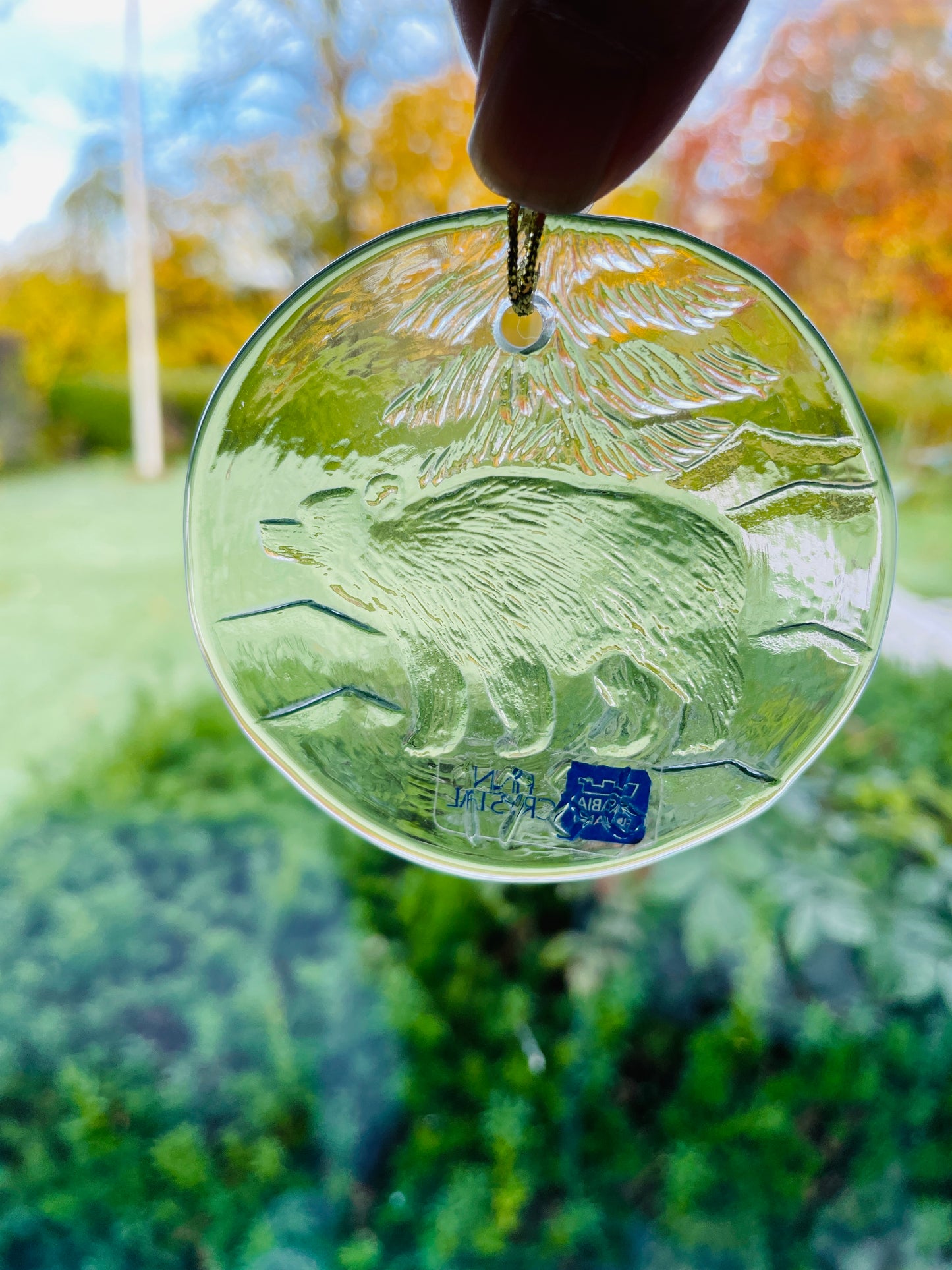 Arabia/アラビア/ヌータヤルヴィ/ガラスのオーナメント/クマさん