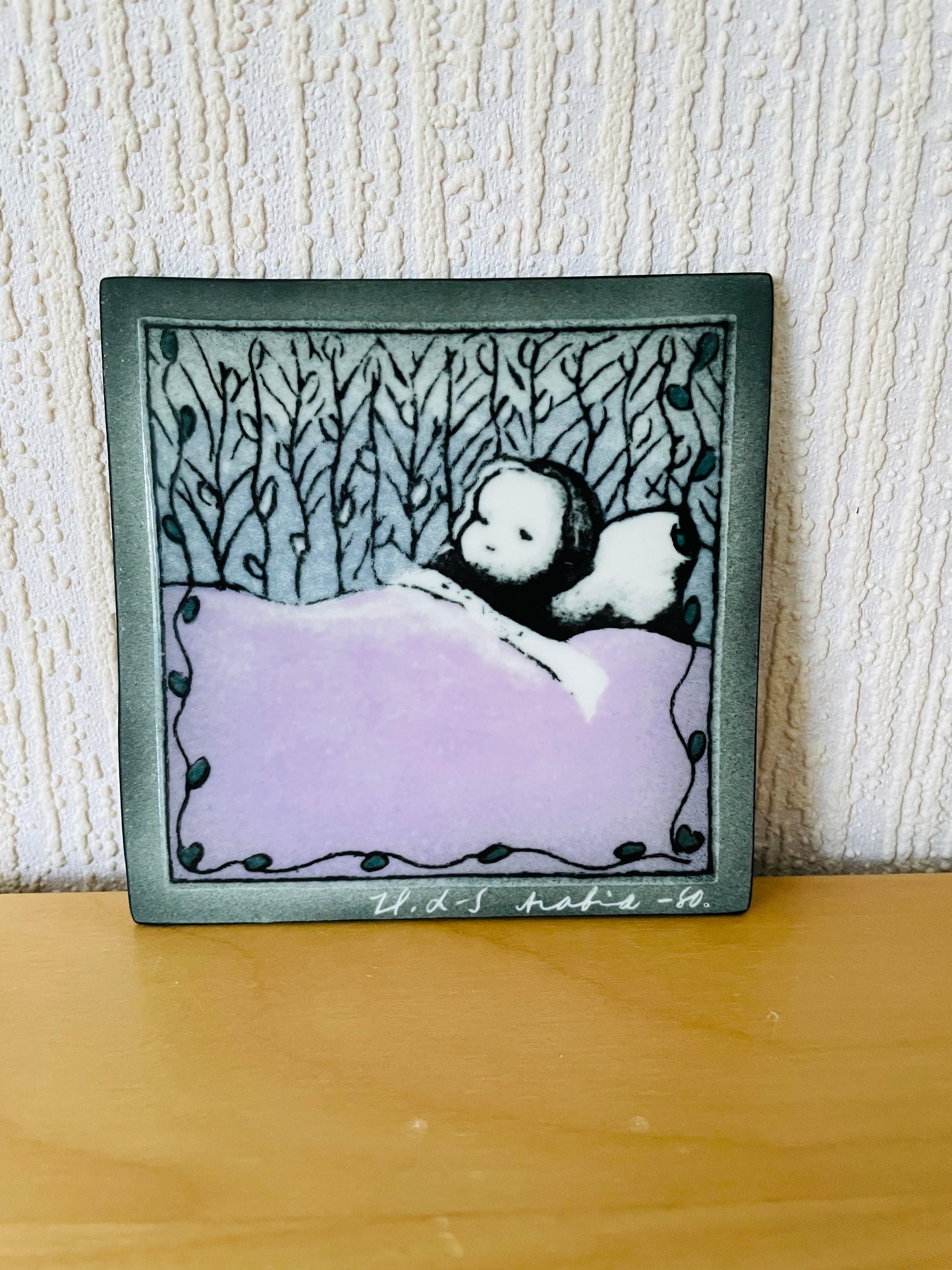 Arabia/アラビア/Atlje/アトリエ/Helja Liukko-Sundsröm/ヘルヤ.リウッコ-スンストローム/寝顔の可愛い女の子