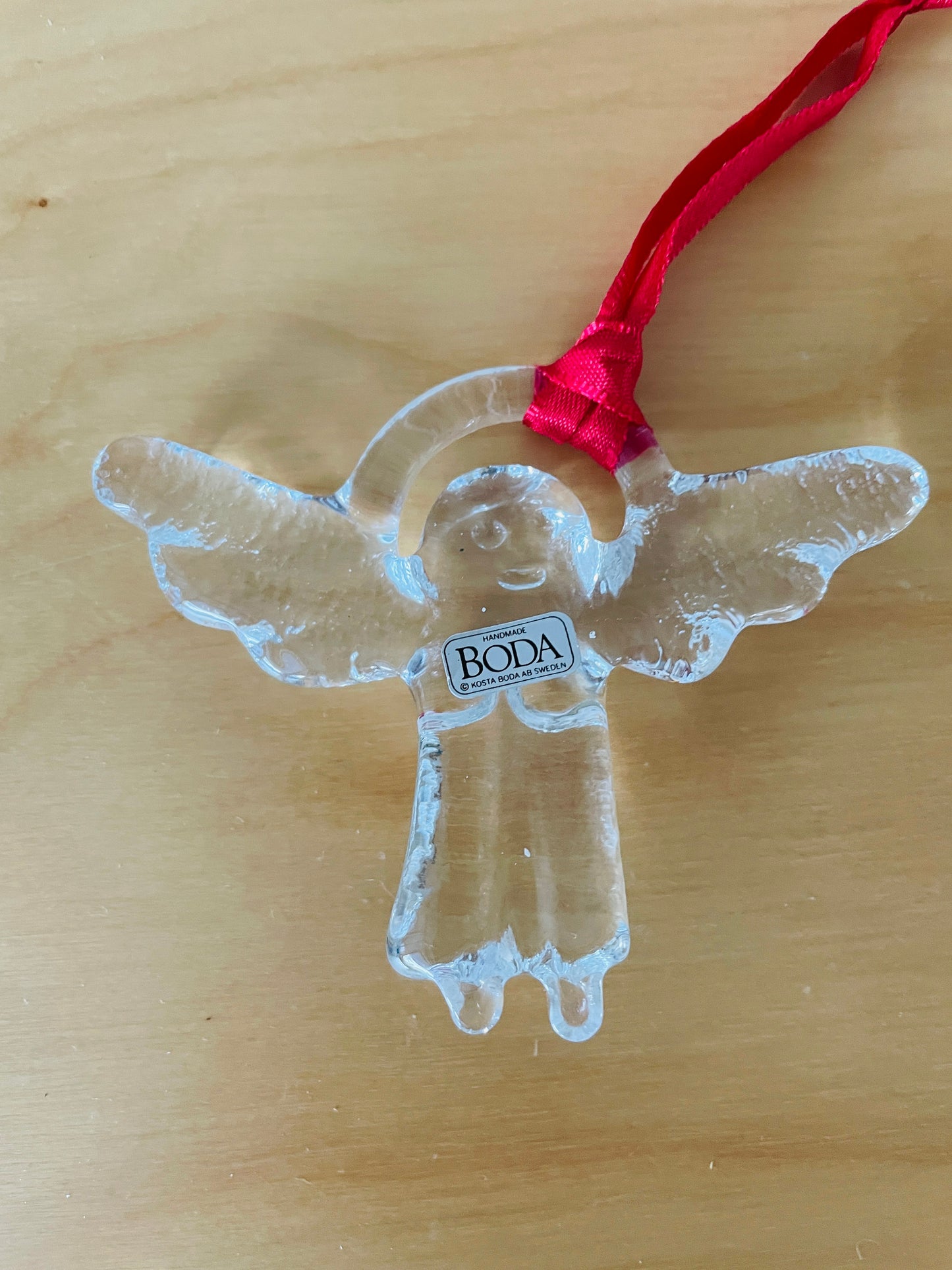 Boda/ボーダ/Bertil Vallien/バーテイル.バリエン/ガラスのオーナメント/エンジェル/新品未使用品/オリジナル箱入り