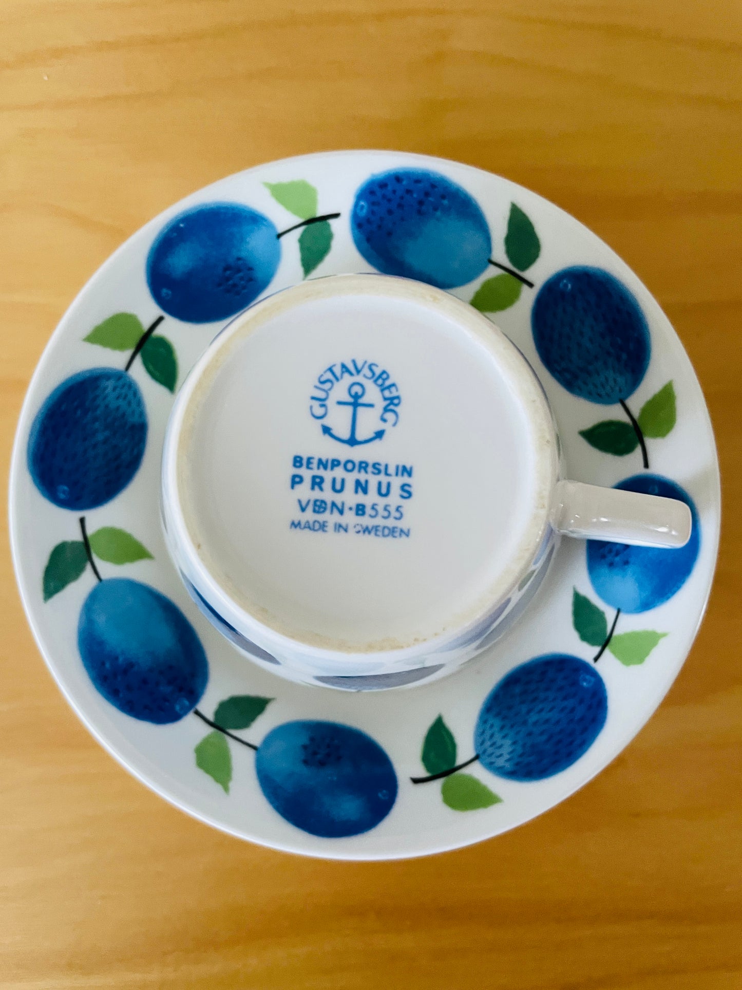 Gustavsberg/グスタフスベリStig Lindberg/ステイグリンドベリPrunusプルーヌスカップ&ソーサー