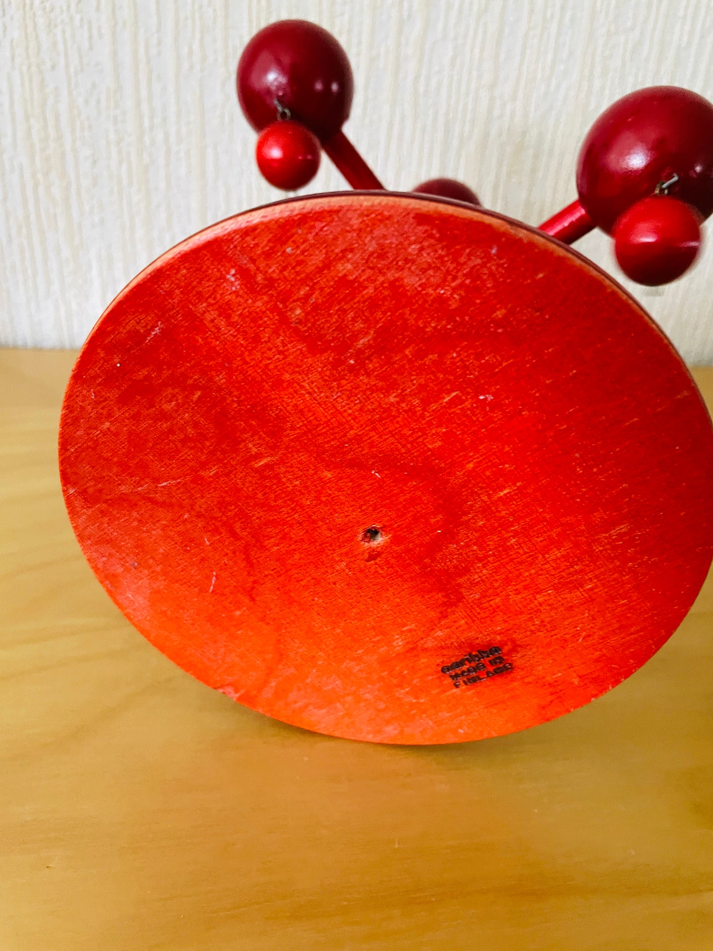 Aarikka/アーリッカKaija Aarikka/カイヤ.アーリッカ/キャンドルスタンド/レッド/キャンドル受け皿付き