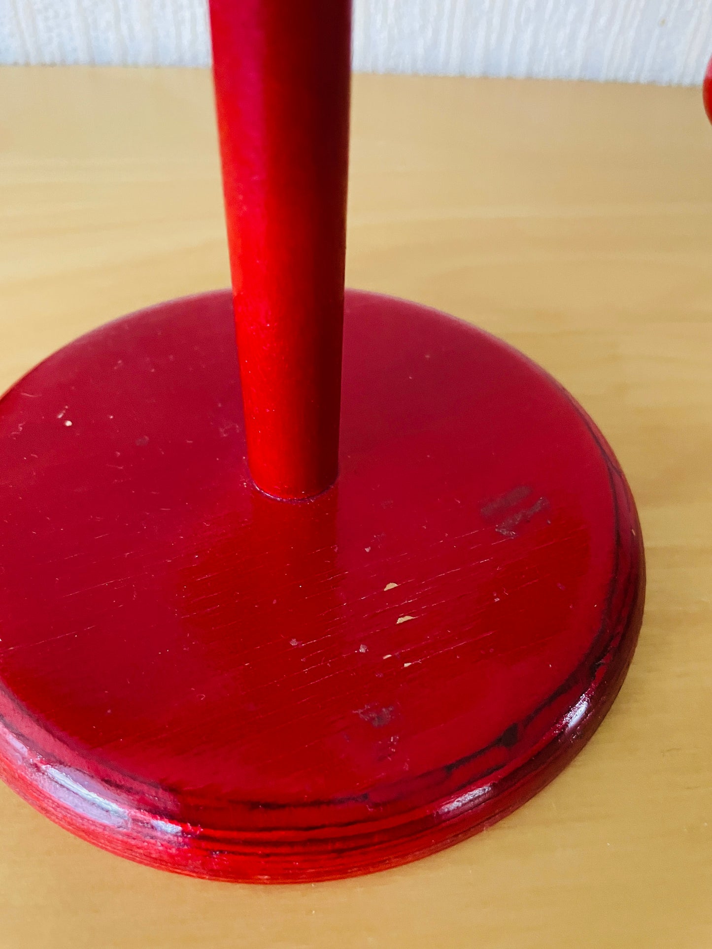 Aarikka/アーリッカKaija Aarikka/カイヤ.アーリッカ/キャンドルスタンド/レッド/キャンドル受け皿付き