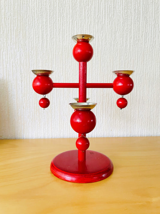 Aarikka/アーリッカKaija Aarikka/カイヤ.アーリッカ/キャンドルスタンド/レッド/キャンドル受け皿付き