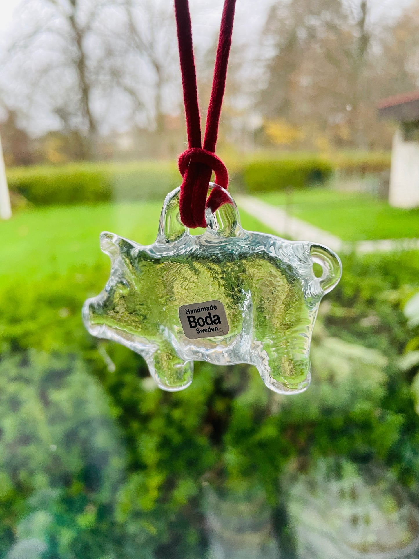 Boda/ボーダ/Bertil Vallien/バーテイル.バリエン/クリスタルガラスのオーナメント/ブタさん