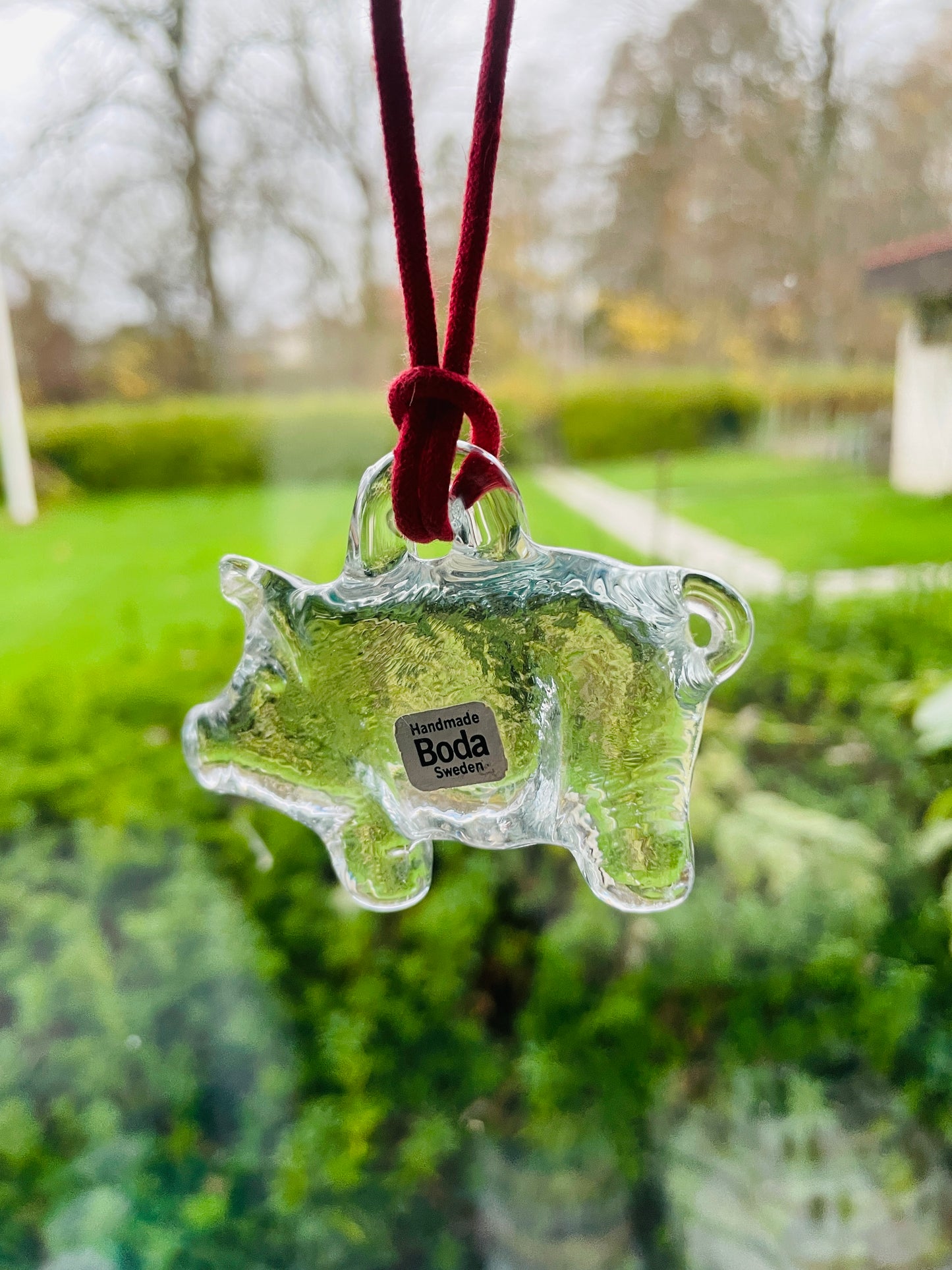 Boda/ボーダ/Bertil Vallien/バーテイル.バリエン/クリスタルガラスのオーナメント/ブタさん