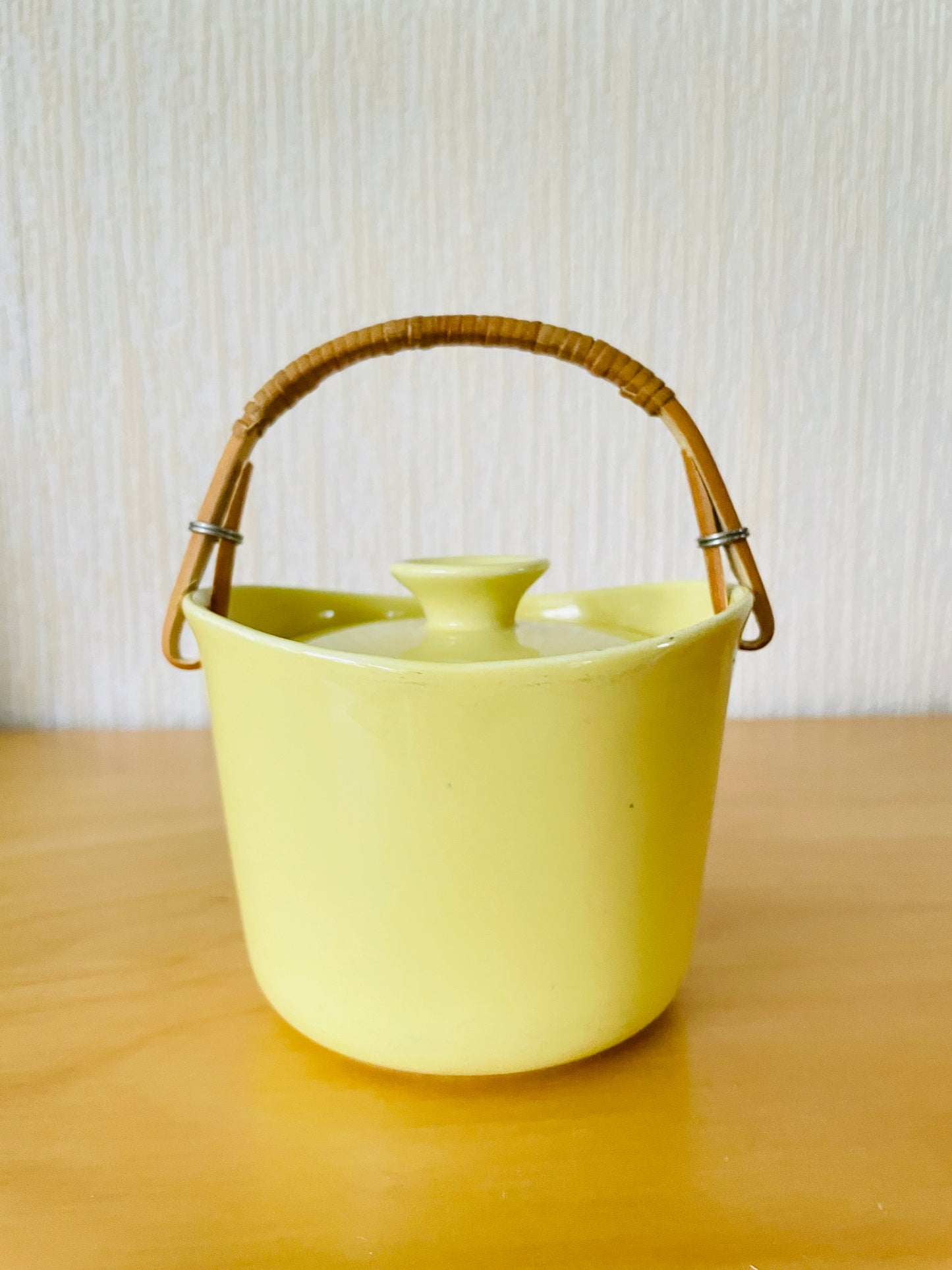 Arabia/アラビア/Teema/テイーマ/Kirta/キルタ/シュガーポット/籐ハンドル蓋付き