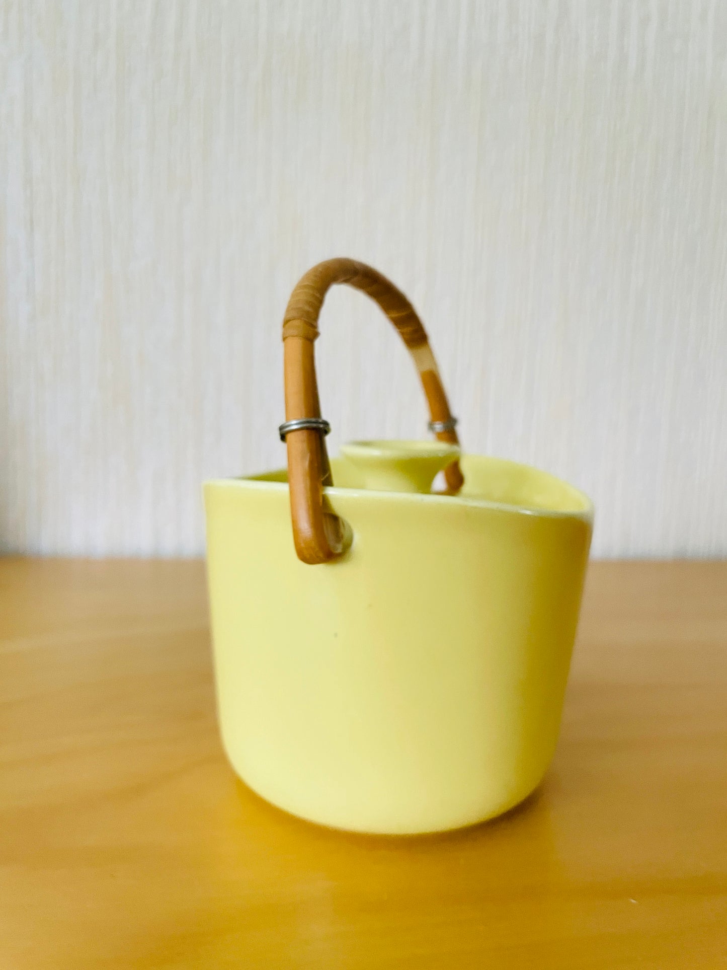 Arabia/アラビア/Teema/テイーマ/Kirta/キルタ/シュガーポット/籐ハンドル蓋付き