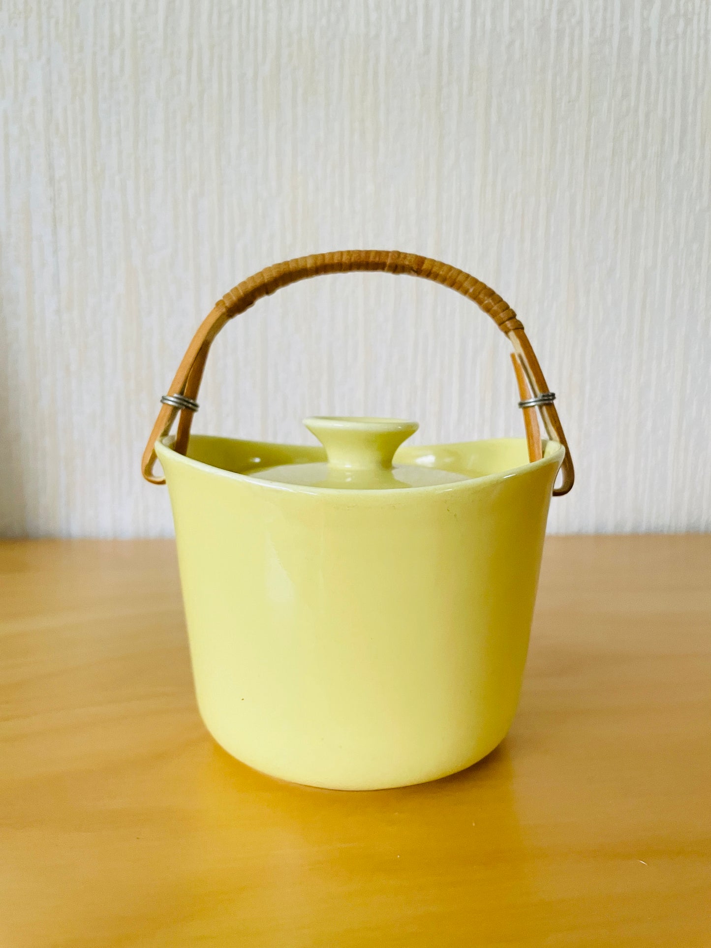 Arabia/アラビア/Teema/テイーマ/Kirta/キルタ/シュガーポット/籐ハンドル蓋付き