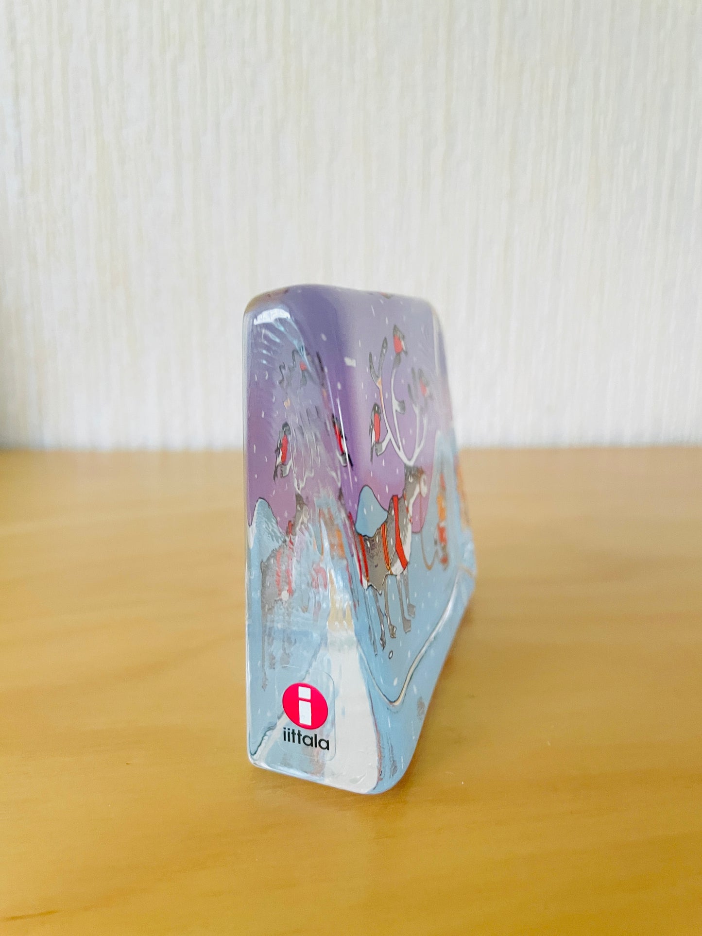 iittala/イッタラ/Pekka Vuori/ペッカ.ヴオーリ/トナカイと小鳥と少年/ガラスのオブジェ