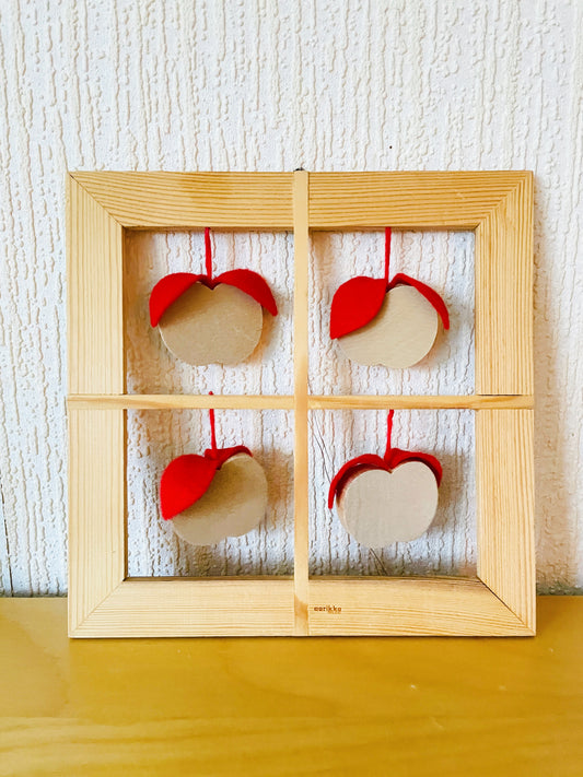 Aarikka/アーリッカ/木製/窓飾りオーナメント/リンゴ