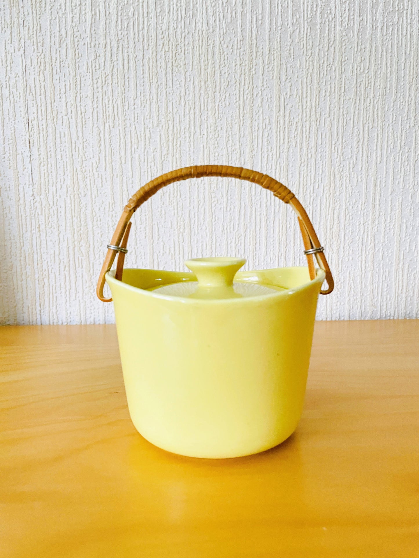 Arabia/アラビア/Teema/テイーマ/Kirta/キルタ/シュガーポット/籐ハンドル蓋付き