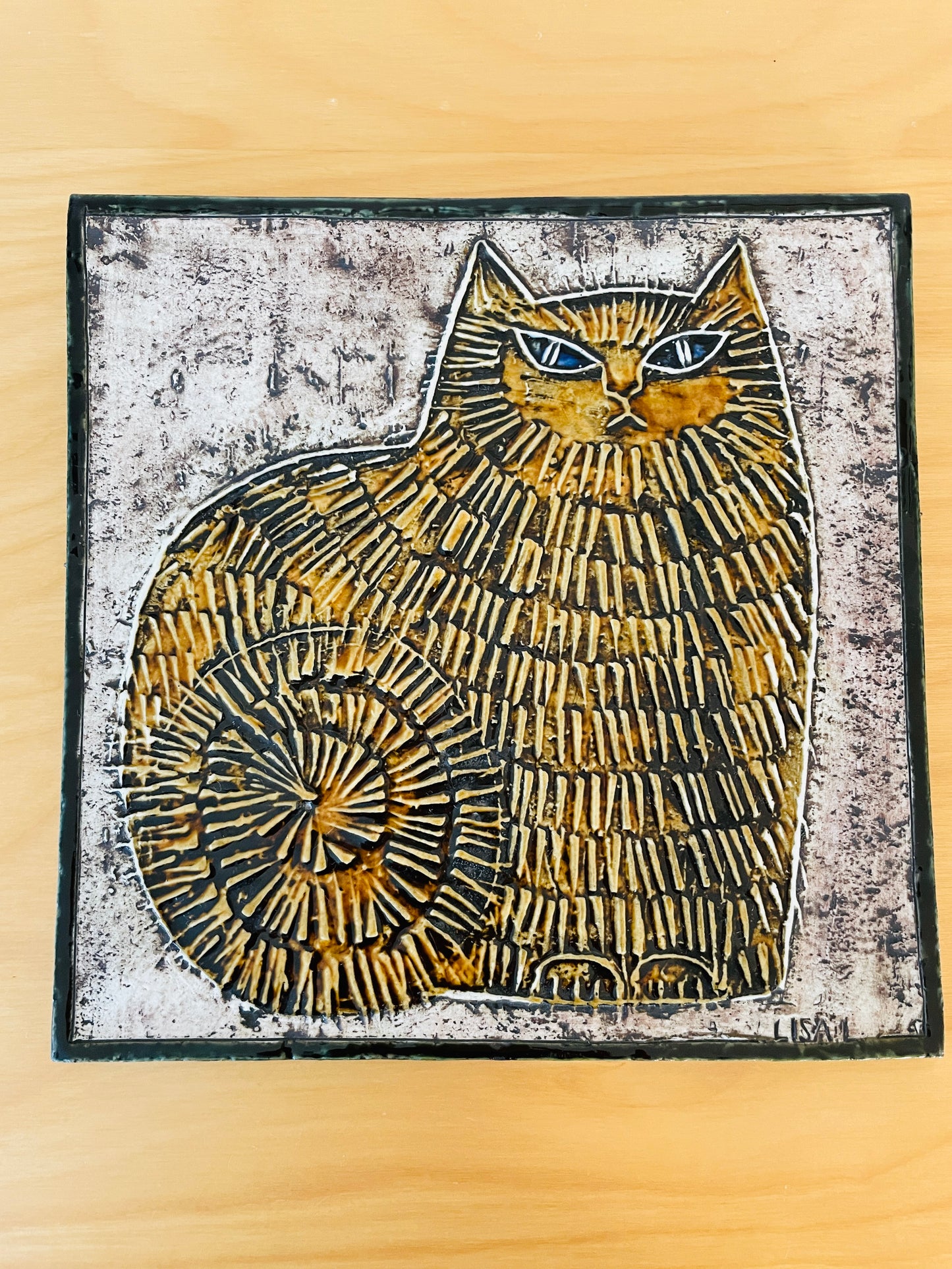 Gustavsberg/グスタフスベリ/Lisa Larson/リサ.ラーソン/Unik/ユニーク/ネコ/ブラウン