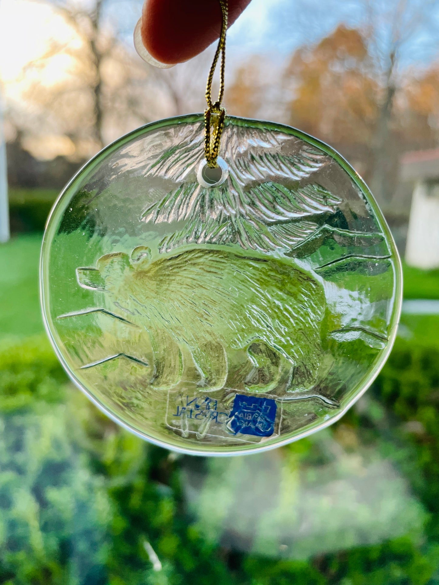 Arabia/アラビア/ヌータヤルヴィ/ガラスのオーナメント/クマさん