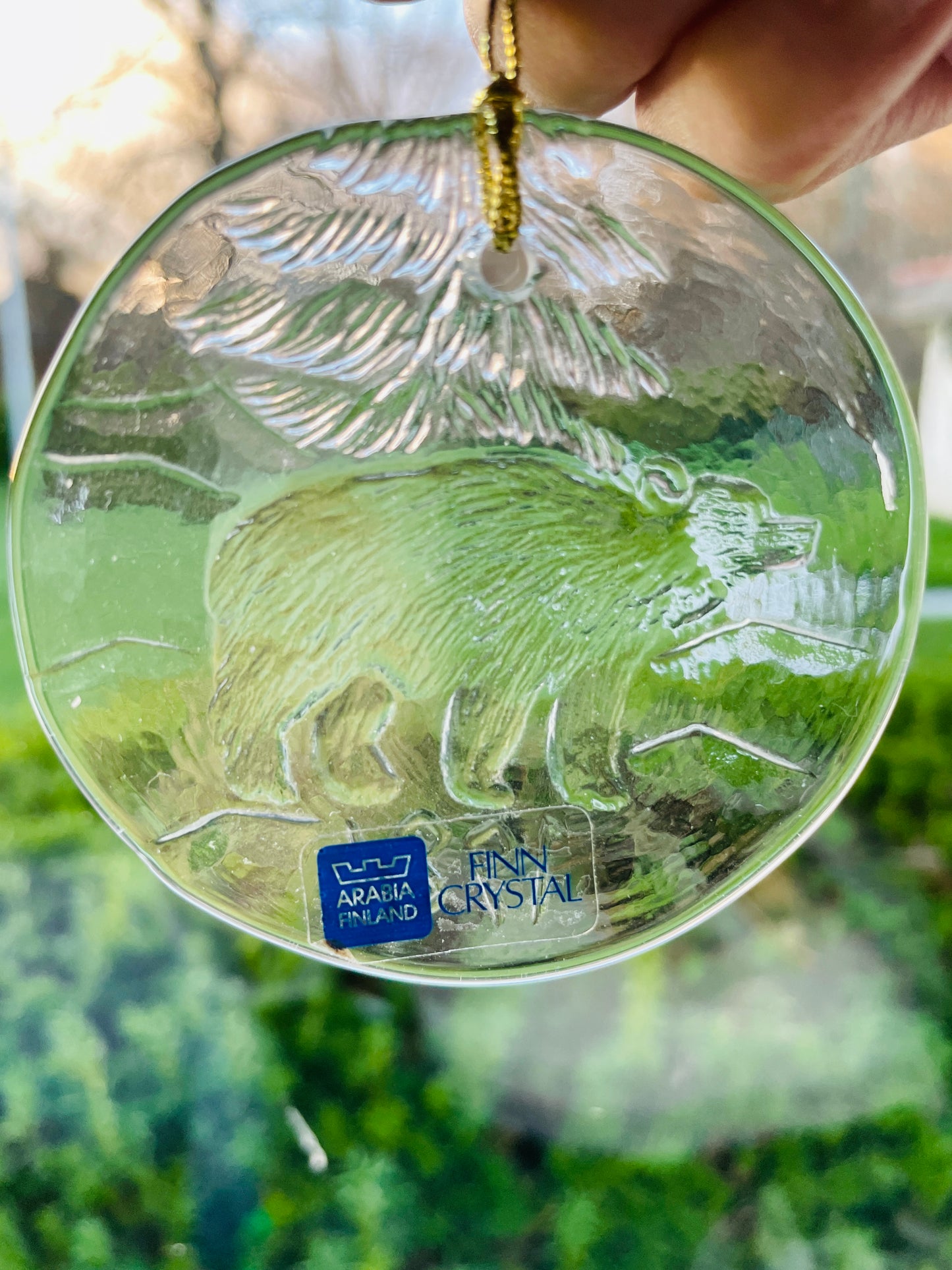 Arabia/アラビア/ヌータヤルヴィ/ガラスのオーナメント/クマさん