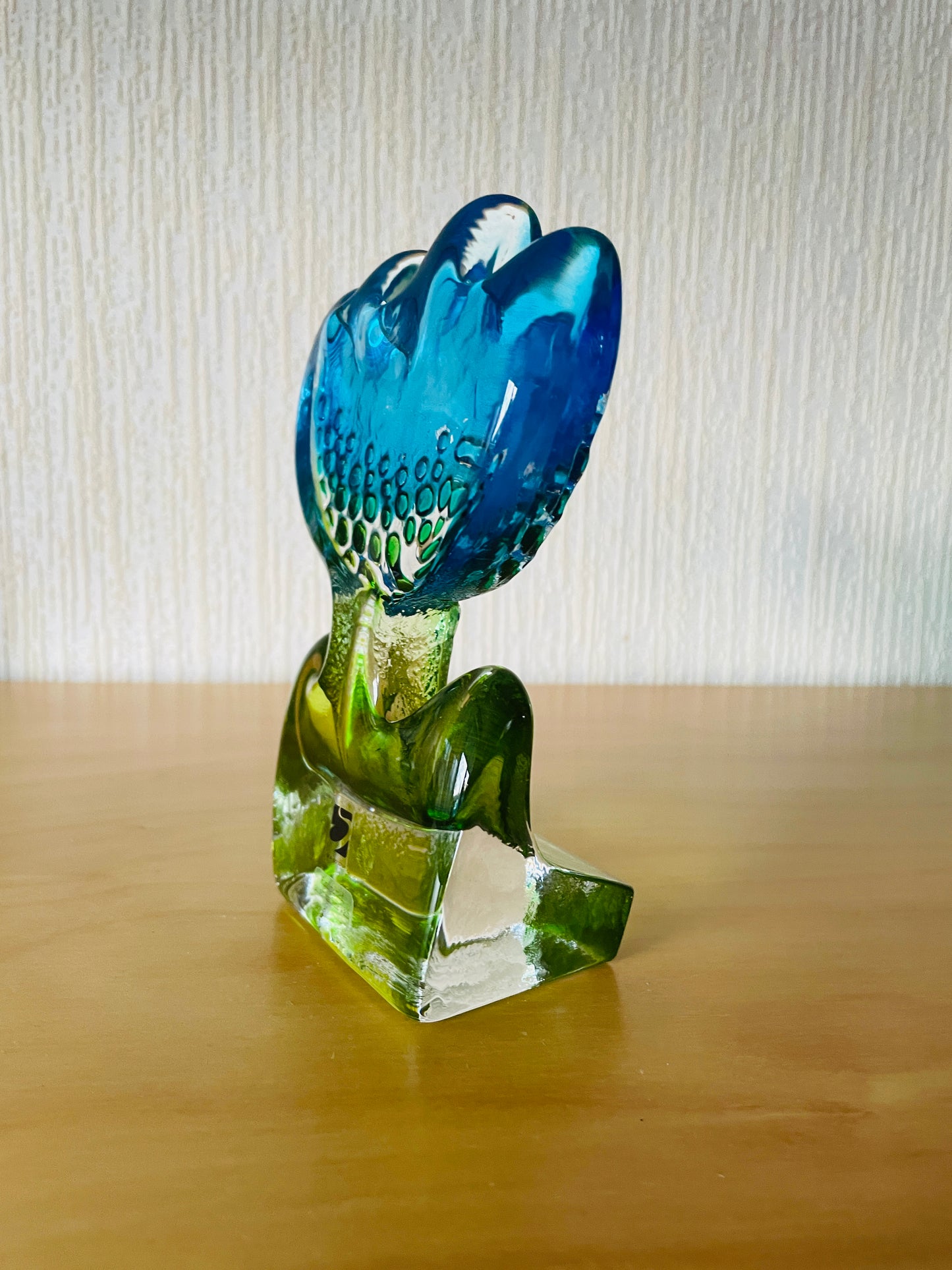 Sea Glas/シーアガラス工房/ガラスのオブジェ/チューリップ/ブルー