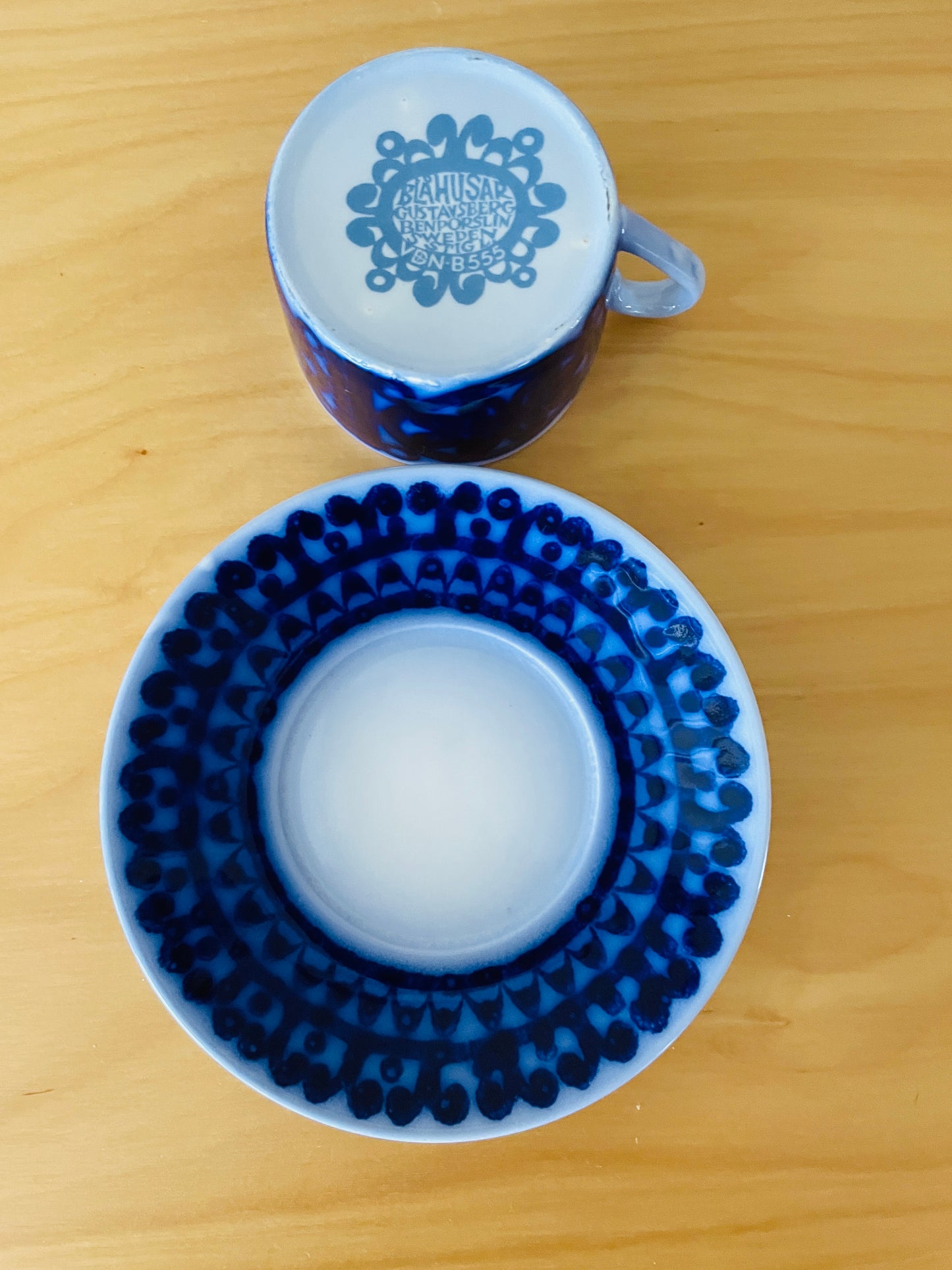 Gustavsberg/グスタフスベリ/Stig Lindberg/ステイグリンドベリ/Blå Husar/ブルーフーサル/カップ&ソーサー