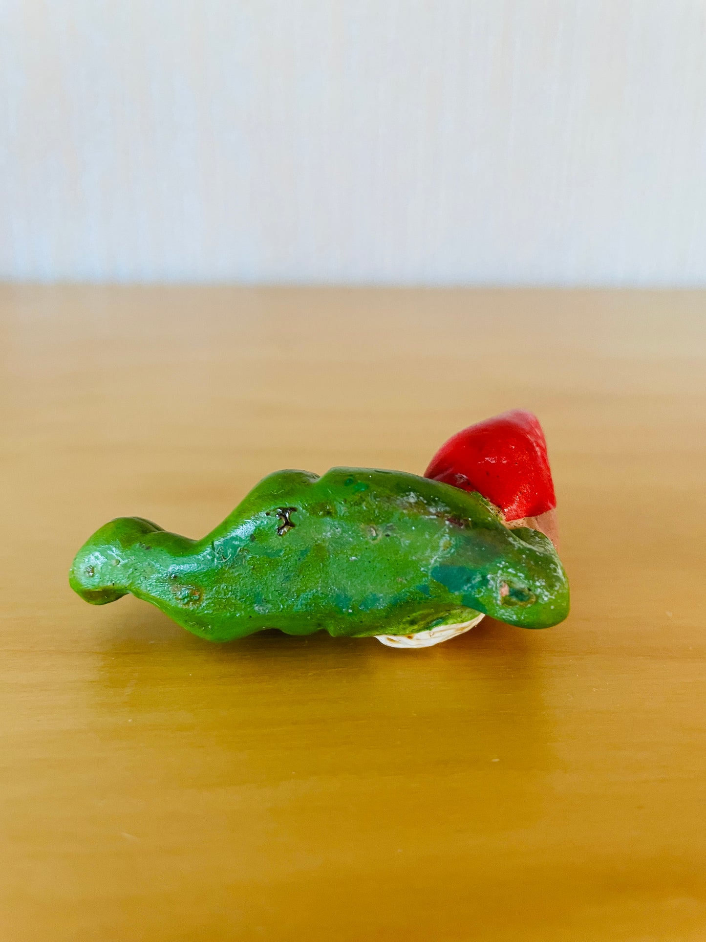 北欧のクリスマス/ヴィンテージ/寝そべりサンタさん/グリーン