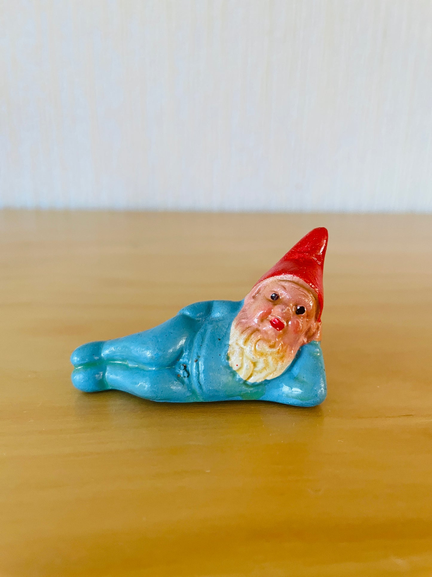 北欧のクリスマス/ヴィンテージ/寝そべりサンタさん/ブルー