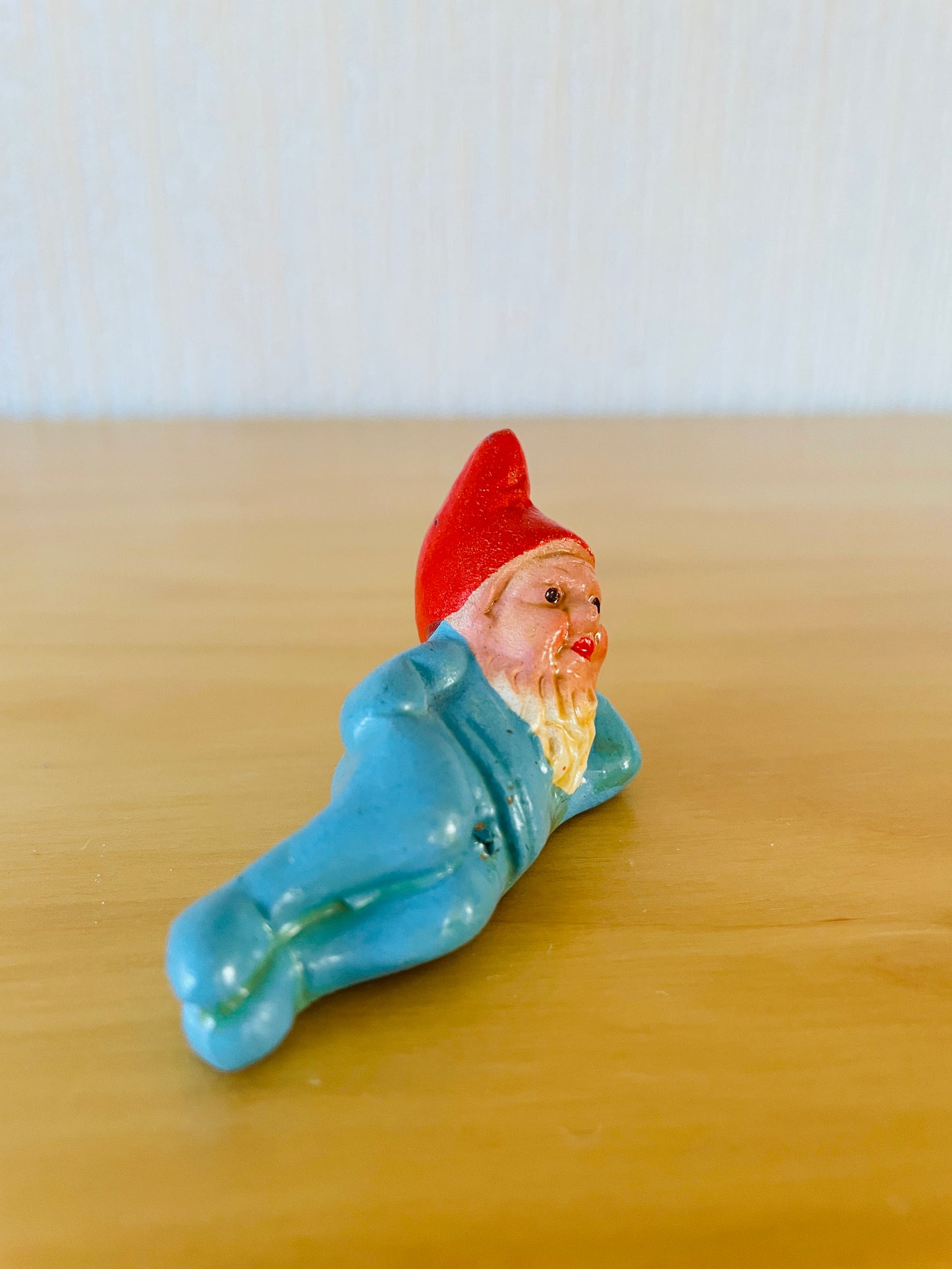 北欧のクリスマス/ヴィンテージ/寝そべりサンタさん/ブルー