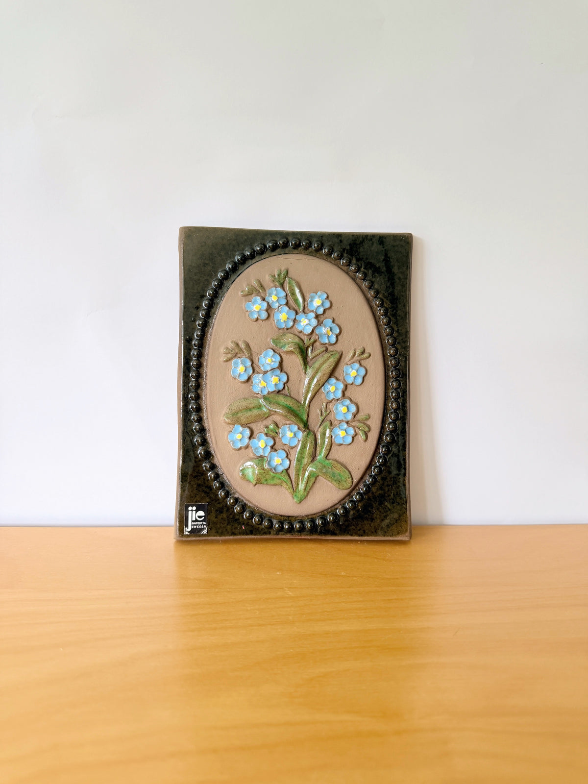 Jie Gantofta Ceramic Plaques / Forget-Me-Nots and Trientalis / Set of 2