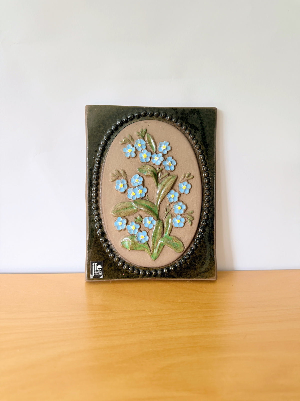 Jie Gantofta Ceramic Plaques / Forget-Me-Nots and Trientalis / Set of 2