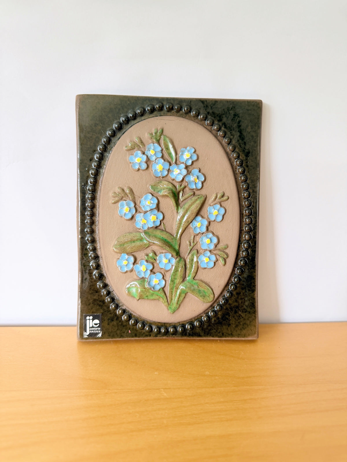 Jie Gantofta Ceramic Plaques / Forget-Me-Nots and Trientalis / Set of 2