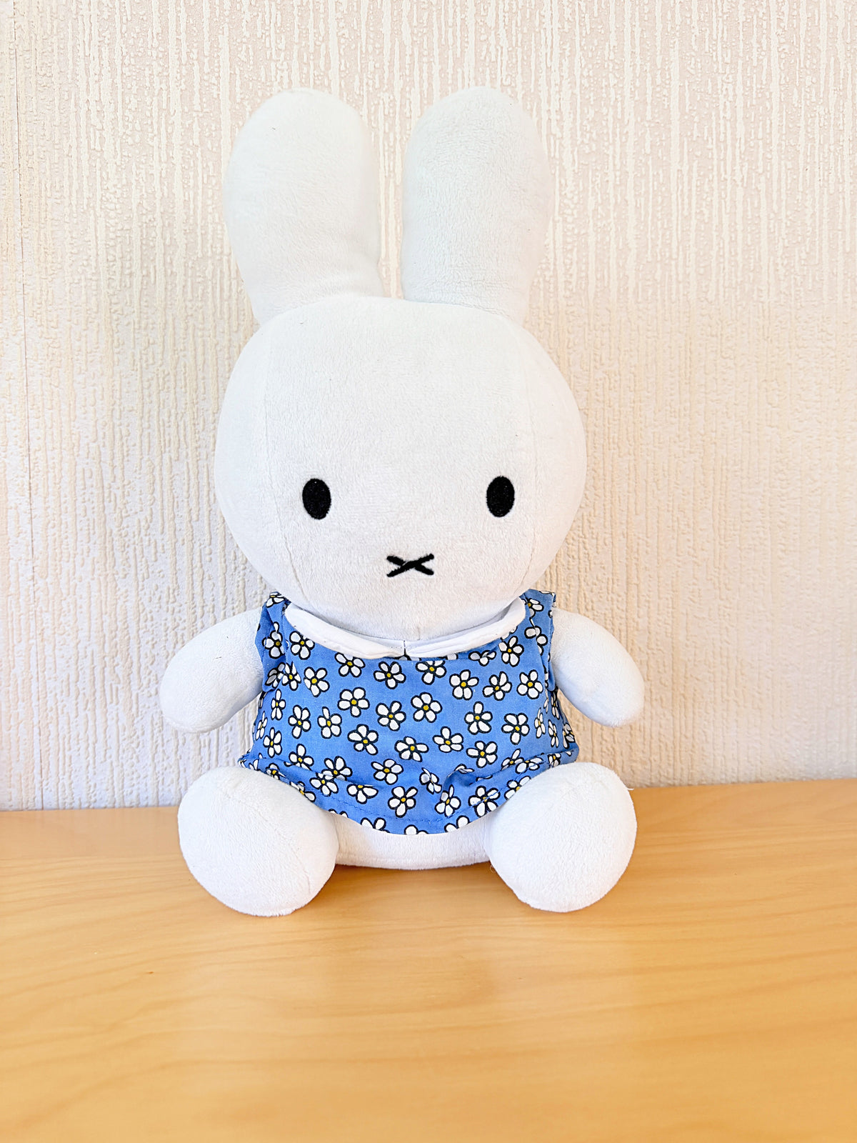 Miffy/ミフイー/ヴィンテージ/ぬいぐるみ/ブルーのお花柄ワンピ