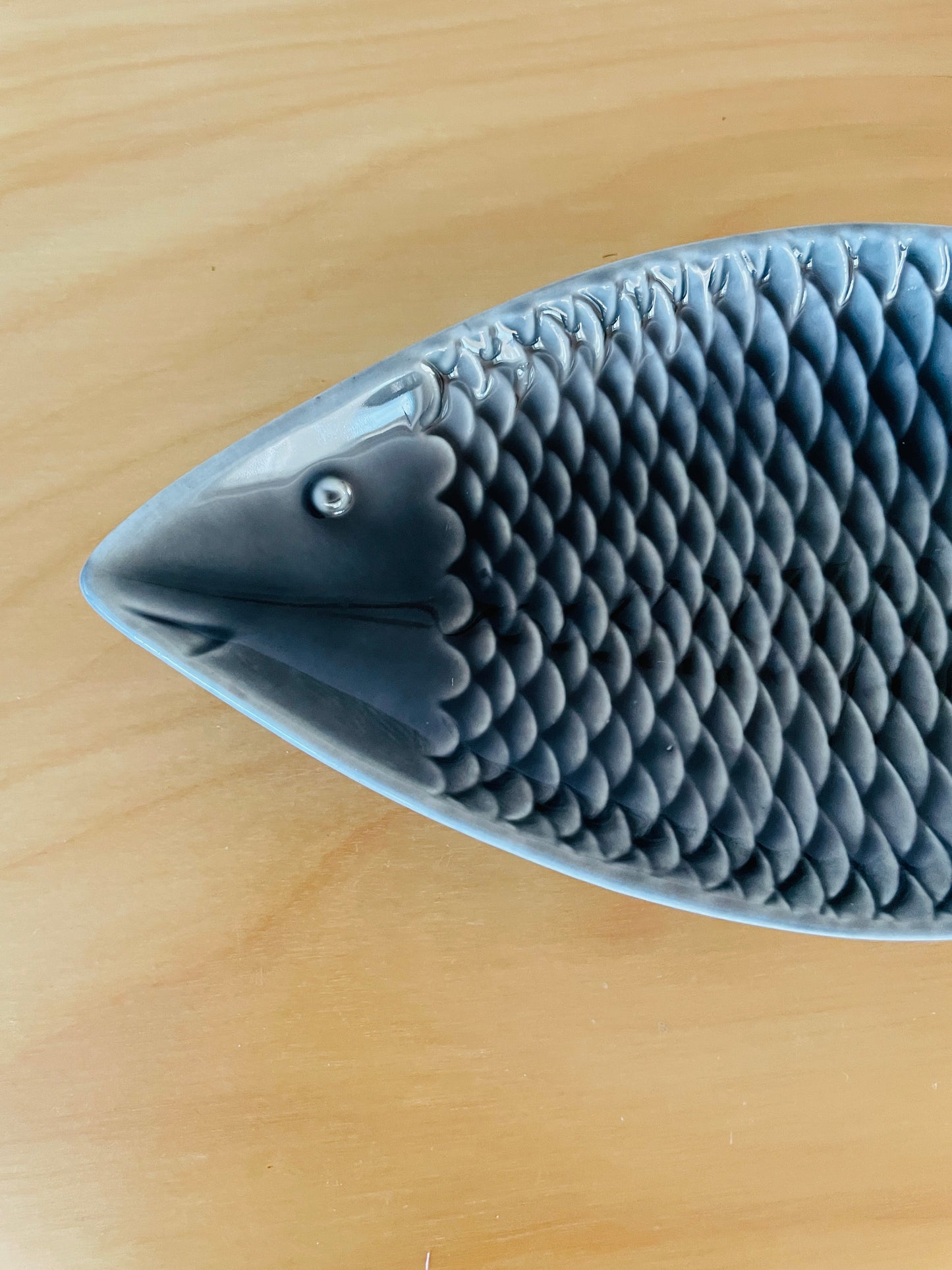 Gustavsberg/グスタフスベリ/Stig Lindberg/スティグリンドベリ/Fladen/フイッシュプレート/グレー/30cm