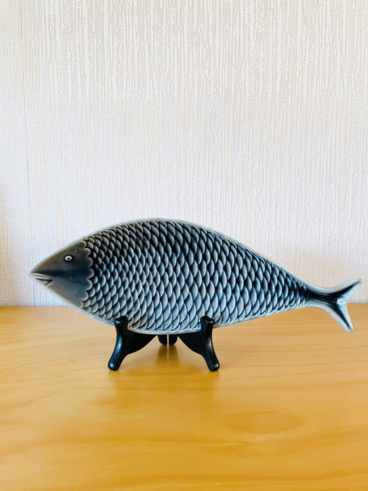 Gustavsberg/グスタフスベリ/Stig Lindberg/スティグリンドベリ/Fladen/フイッシュプレート/グレー/30cm