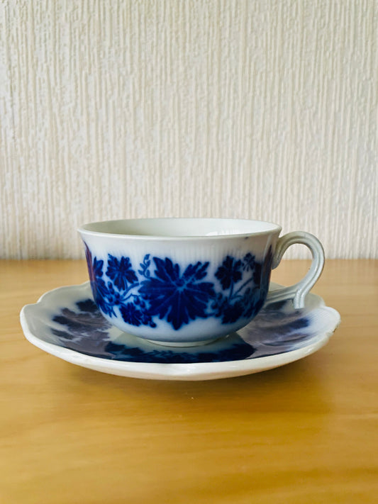 Uppsala Ekeby Gefle/Vinnrannka Blå/Tea Cup & Saucer
