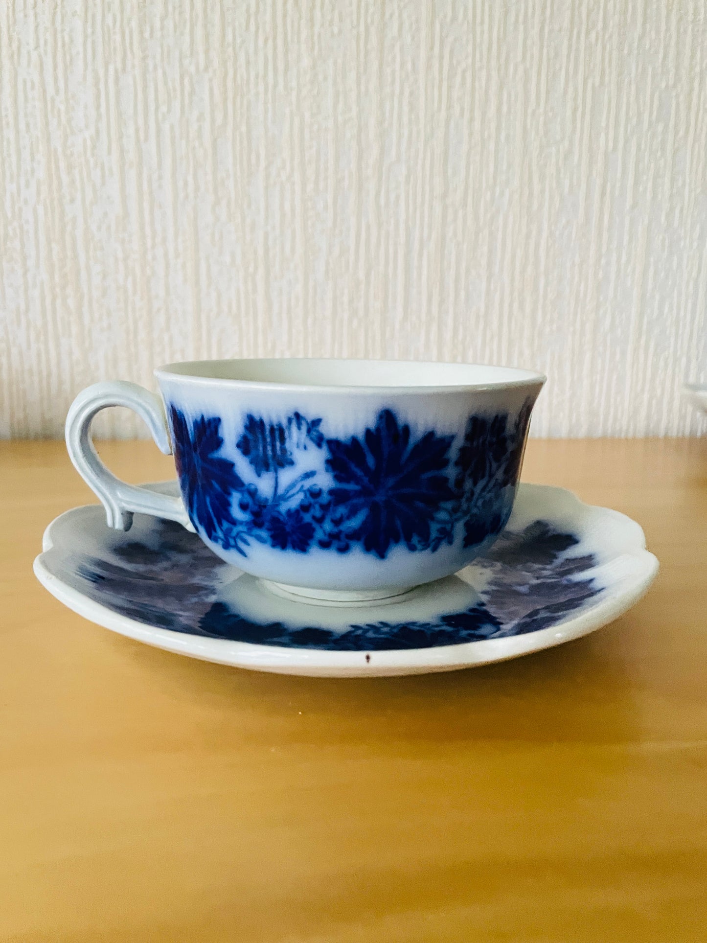 Uppsala Ekeby Gefle/Vinnrannka Blå/Tea Cup & Saucer