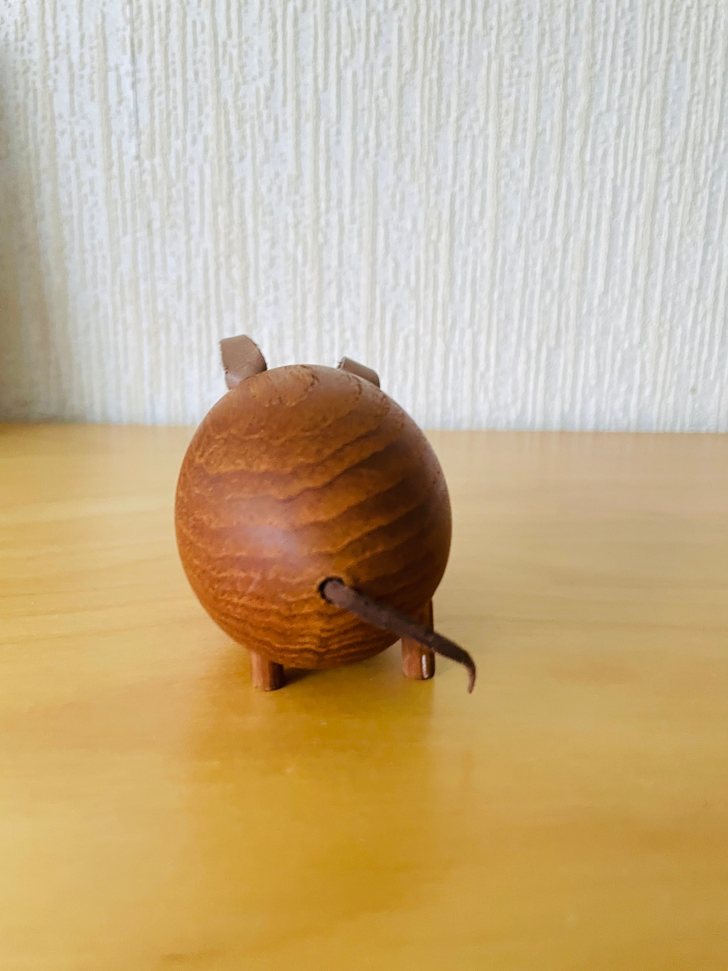 Teak Pig Figurine