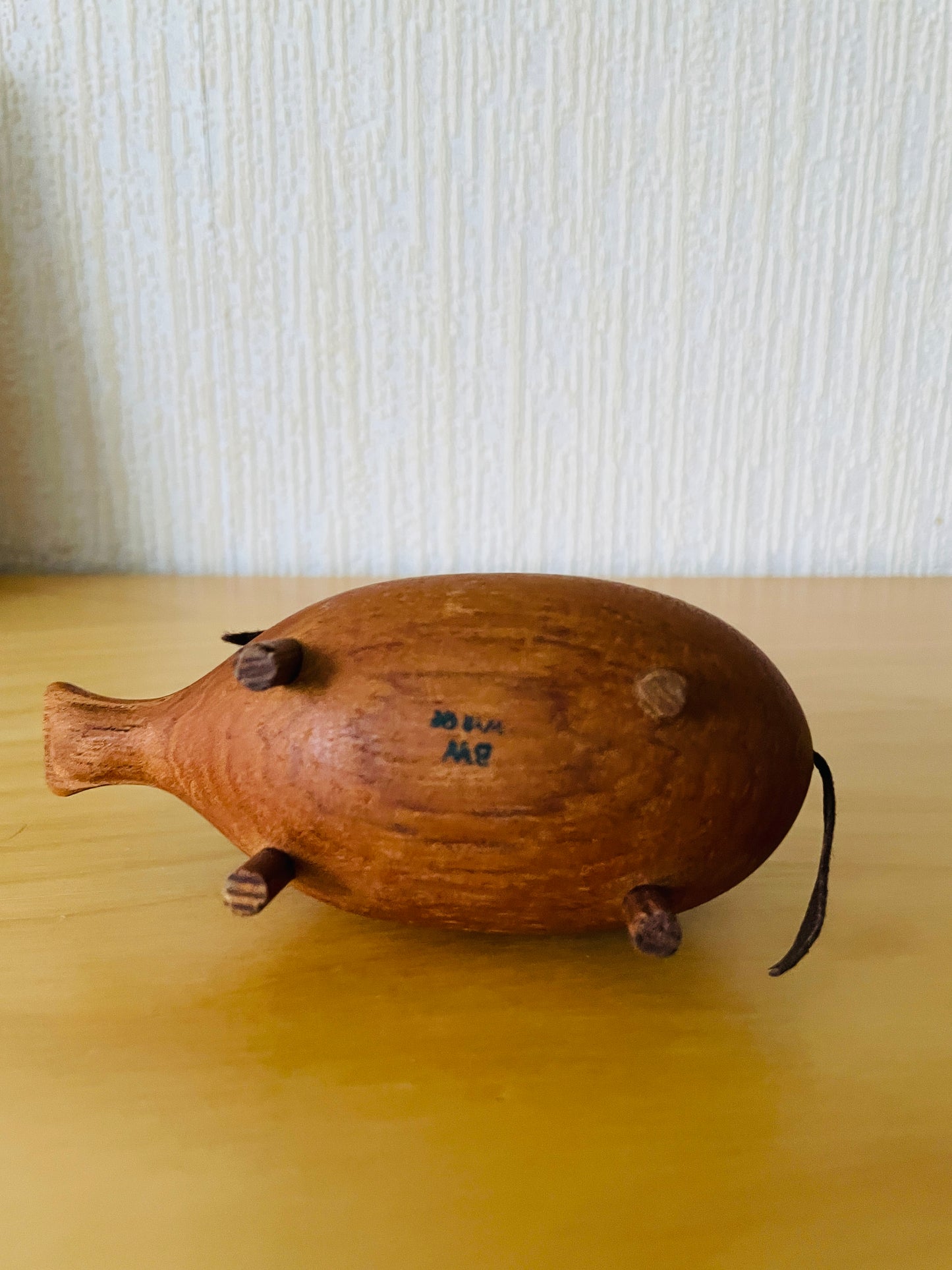 Teak Pig Figurine