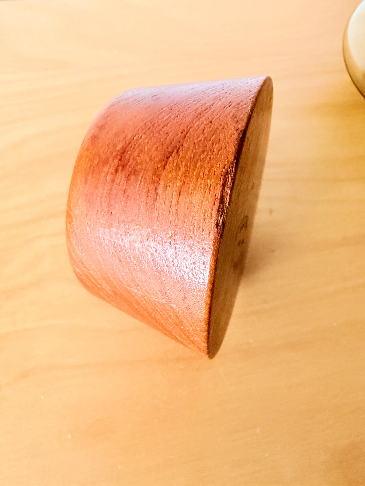 Teak and Glass Candle Holder / Karl Holmeberg / Yellow Green