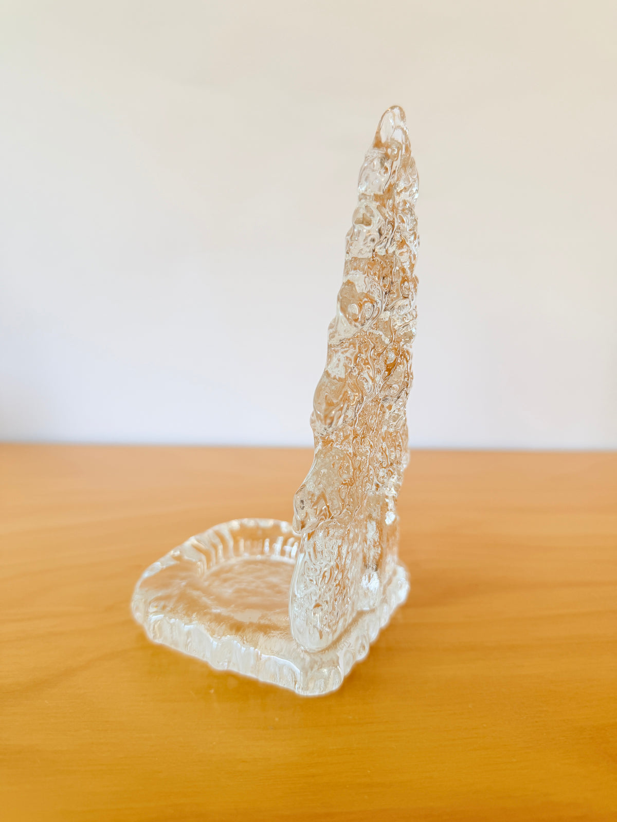 北欧のクリスマス/Nybro Glass/ニーブローガラス工房/キャンドルホルダー/モミの木/クリア