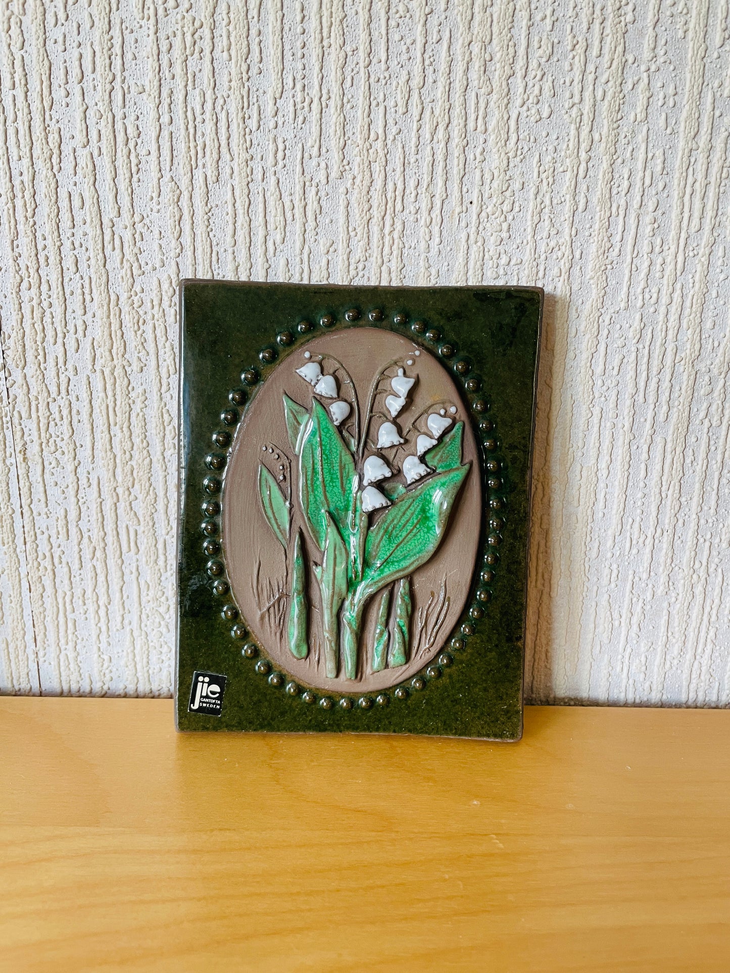 Jie Gantofta/Jie Gantofta/Ceramic Plaque/Lily of the Valley Flower