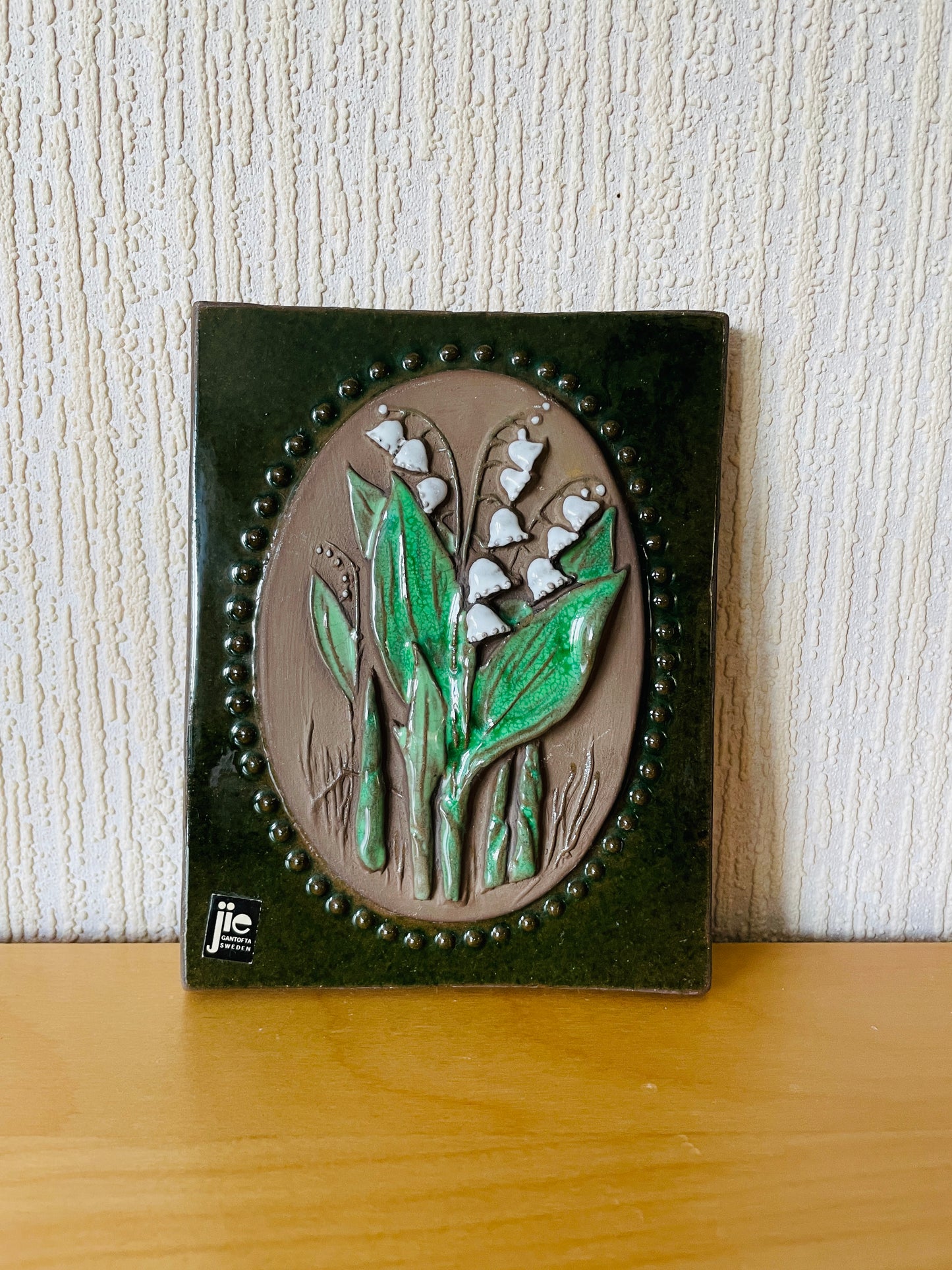 Jie Gantofta/Jie Gantofta/Ceramic Plaque/Lily of the Valley Flower