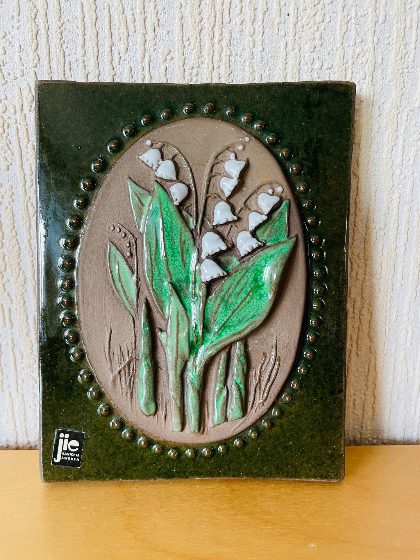 Jie Gantofta/Jie Gantofta/Ceramic Plaque/Lily of the Valley Flower