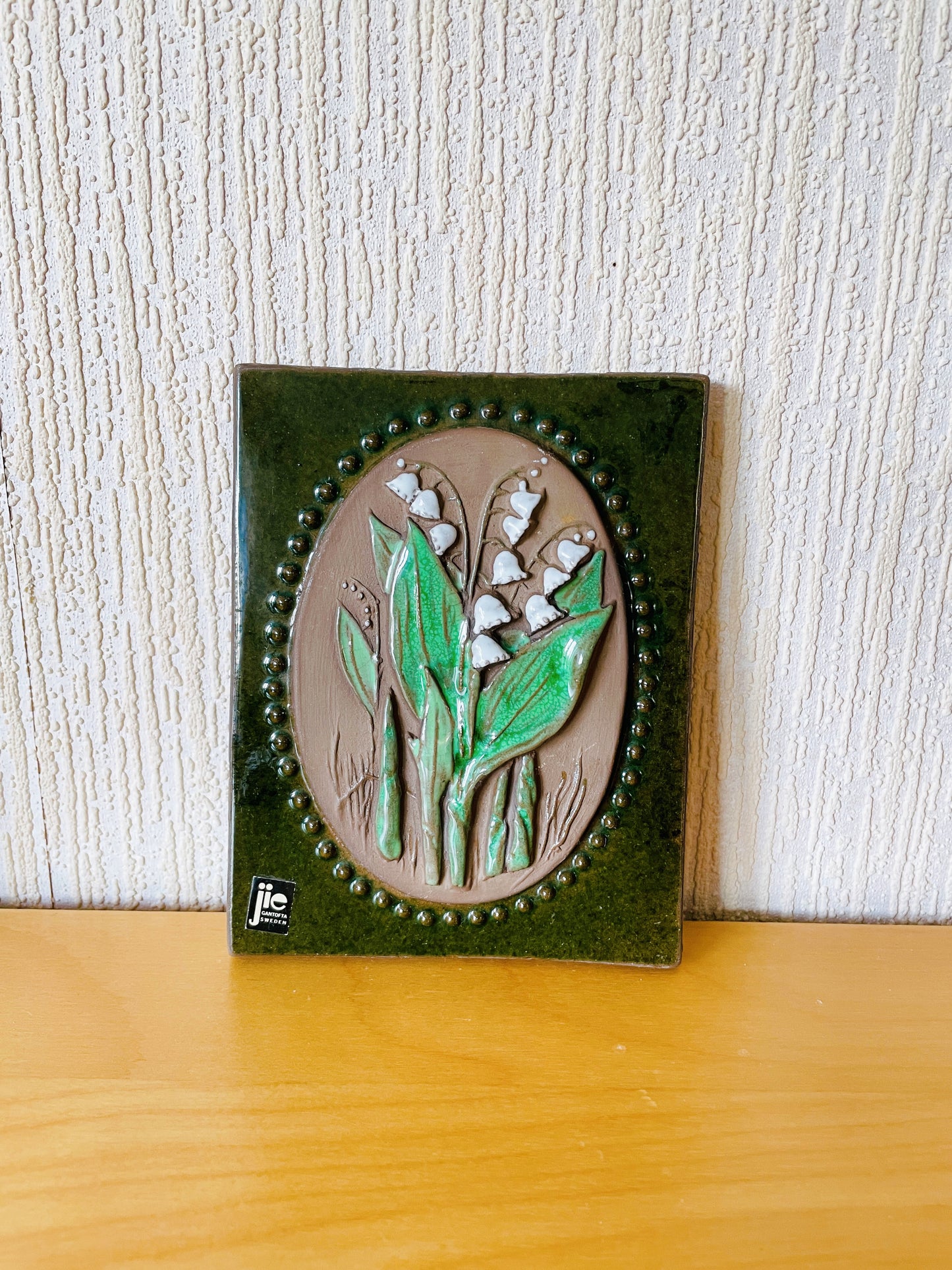 Jie Gantofta/Jie Gantofta/Ceramic Plaque/Lily of the Valley Flower