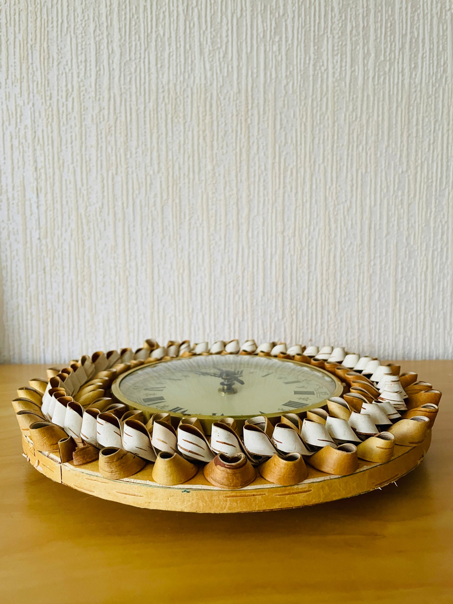 Nordic Traditional Handicraft Näver Slöjd / Wall Clock