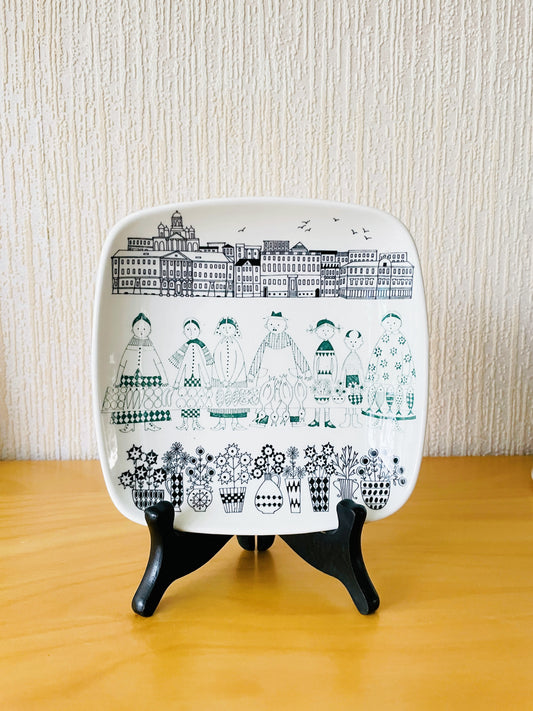 Arabia/Raija Uosikkinen/Emilia/Decorative Plate/Hämeenkatu Market Scenery