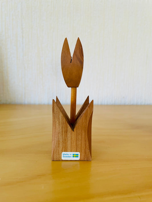 北欧ヴィンテージ手工芸/Svensk Hemslöjd/チューリップのオブジェ/ナチュラル/12,5cm