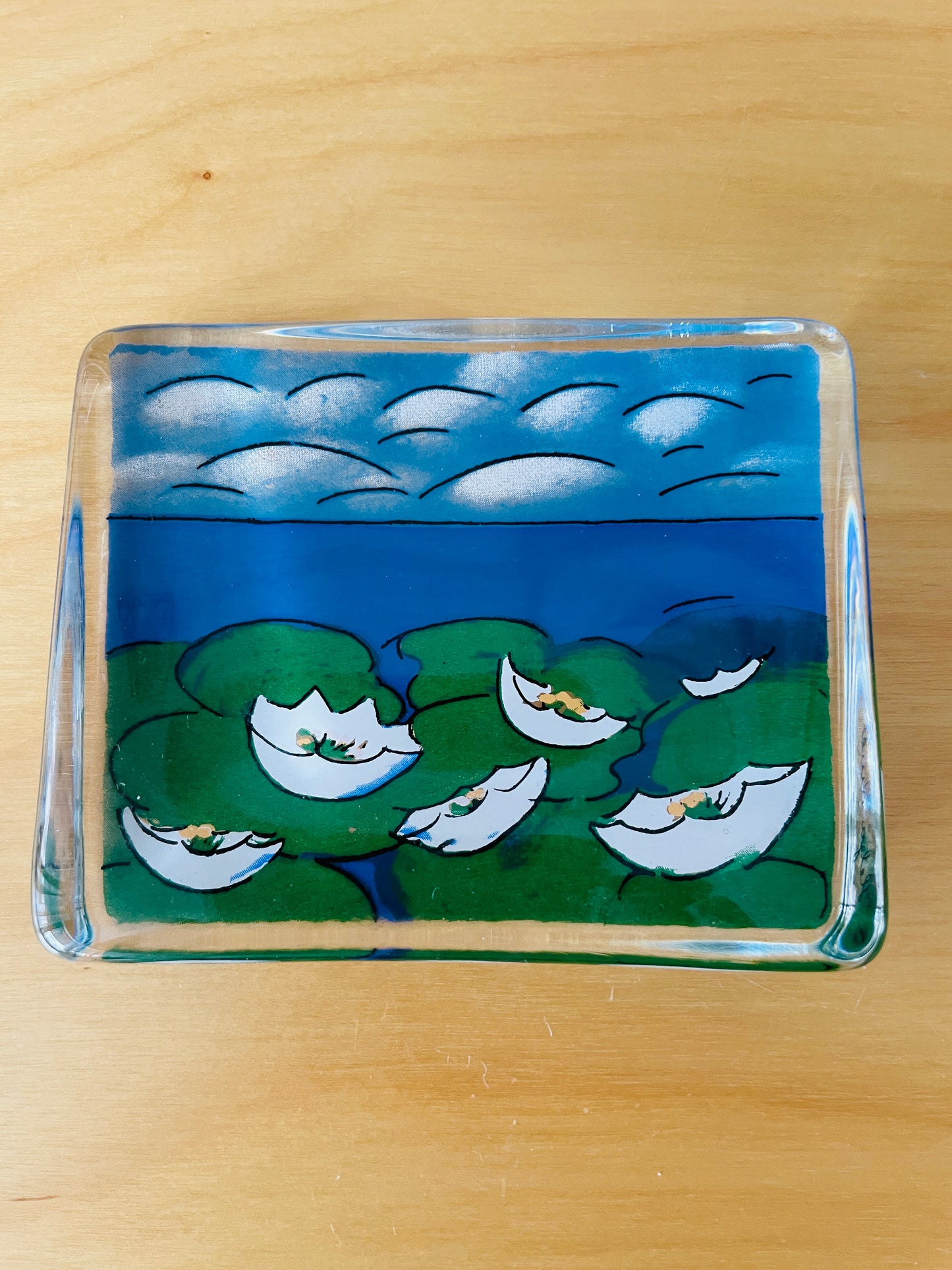 iittala/イッタラHälja Liukko-Sundströmヘルヤ.リウッコ-スンストローム/ガラスカード/スイレン/夏