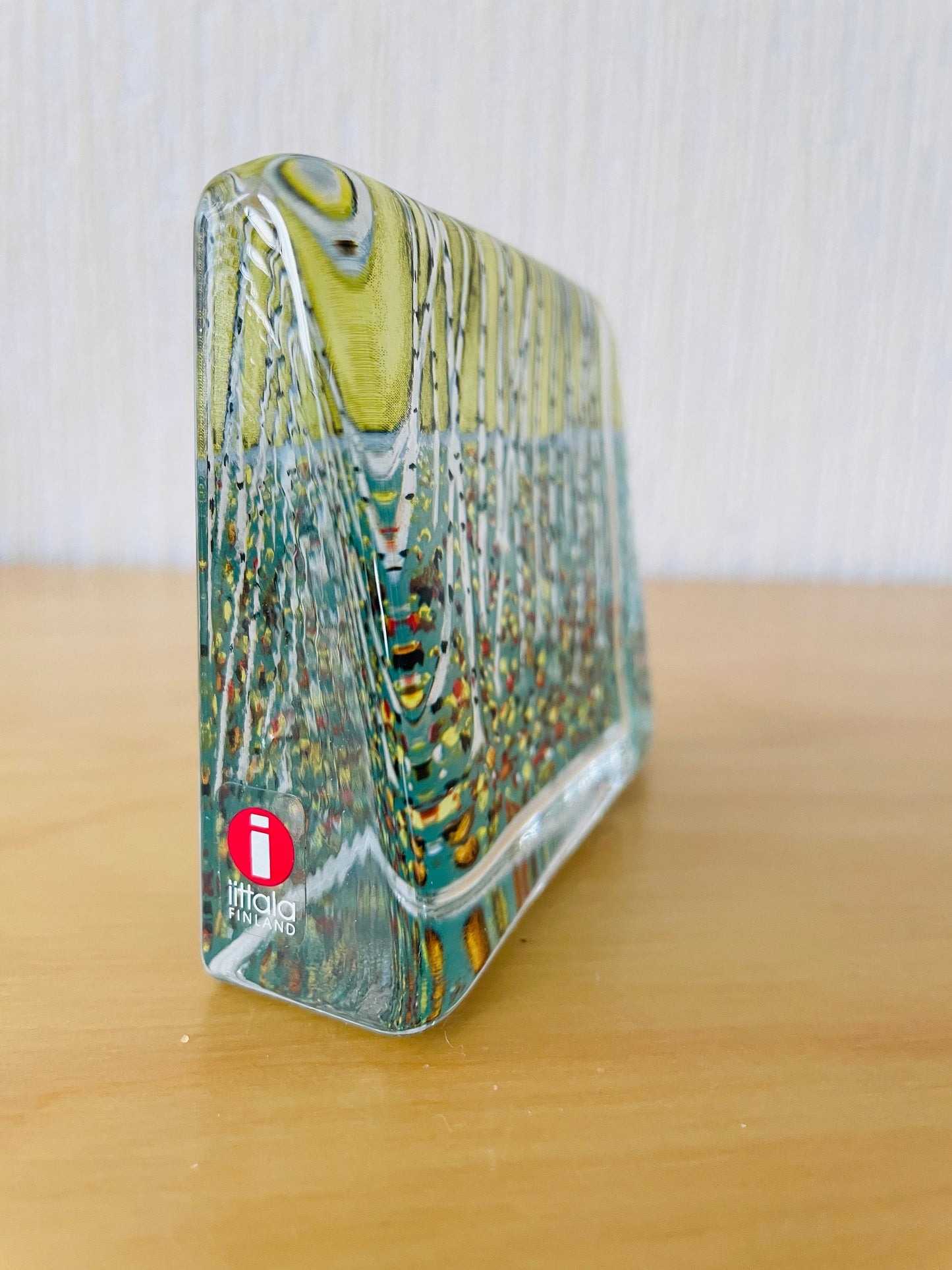 iittala/イッタラ/Hälja Liukko-Sundström/ヘルヤ.リウッコ-スンストローム/ガラスカード/秋/白樺の落葉