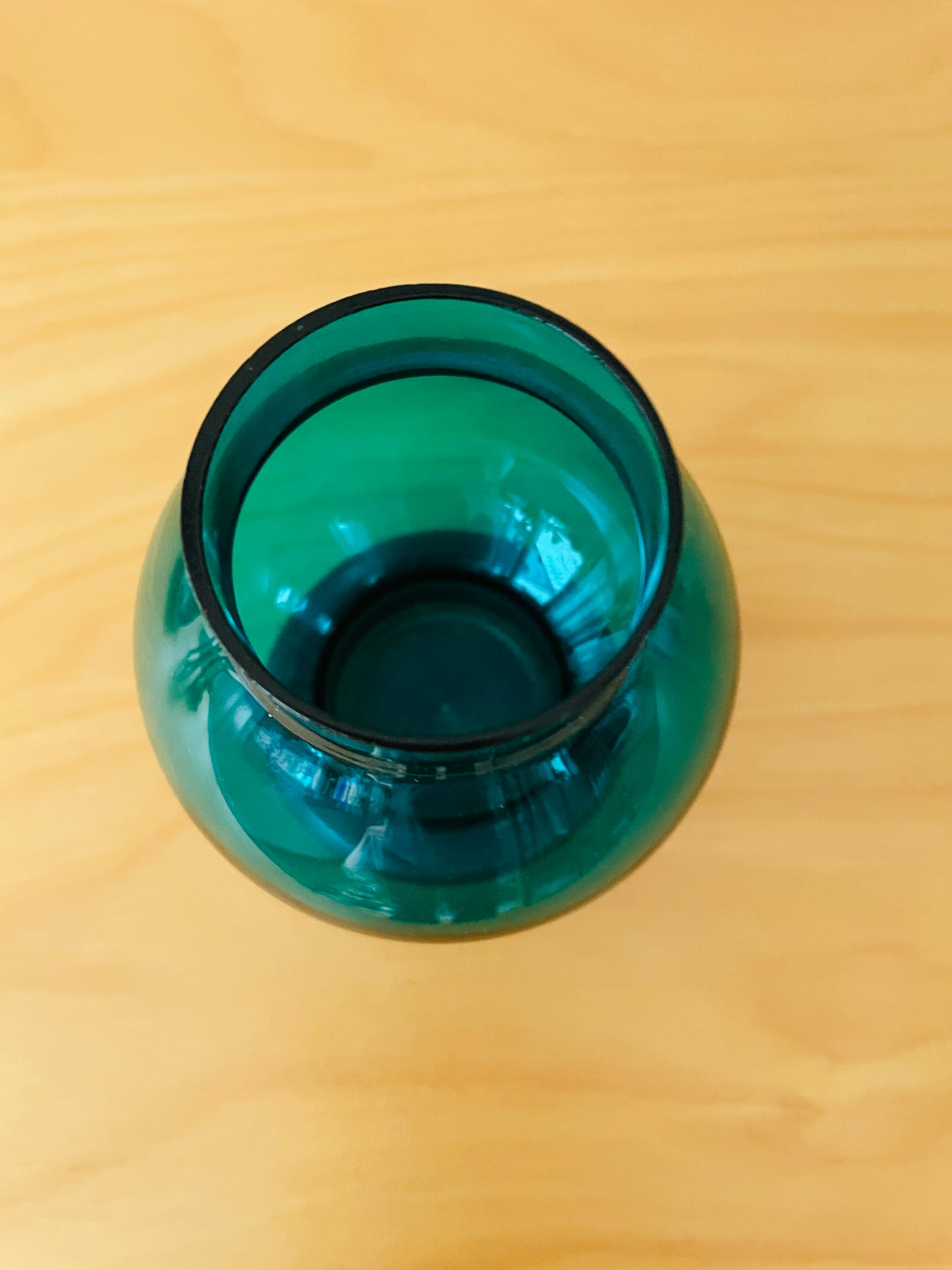 Karl Holmberg/Karl Holmberg/Ljusstake i glas med träfot/Turkosblå
