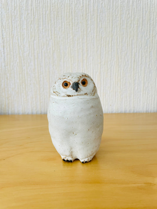Lomma Keramik/Lomma Ceramic/Gunnar Hansson/Owl Figurine/White